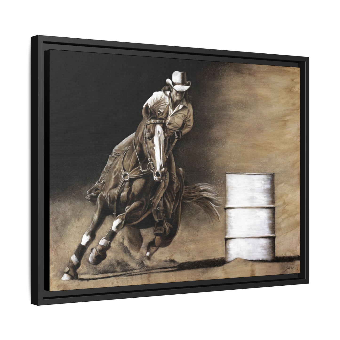 "Turn and Burn" Framed Canvas