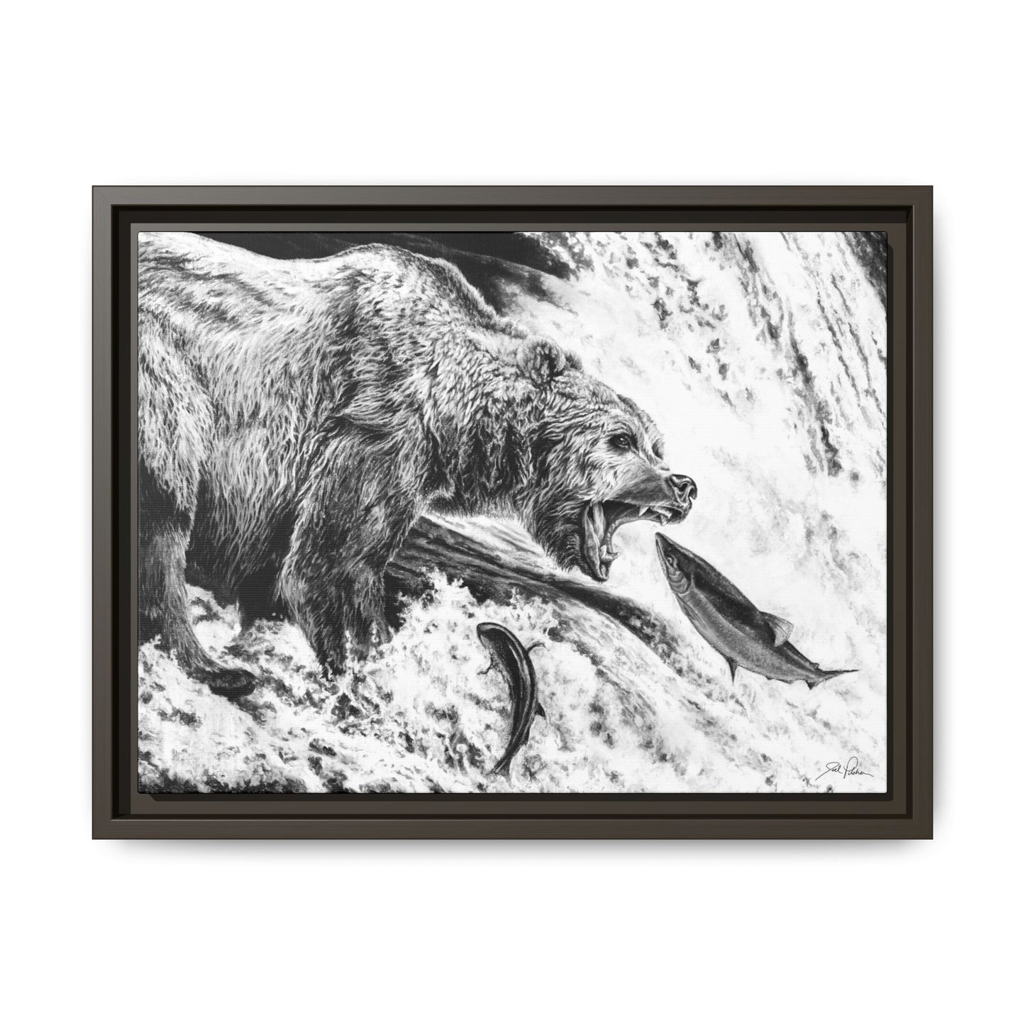 Gone Fishin'" Framed Canvas