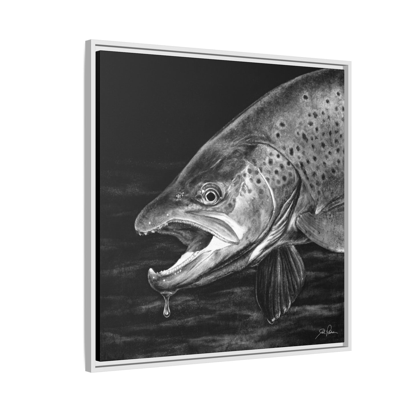 "Brown Trout" Framed Canvas