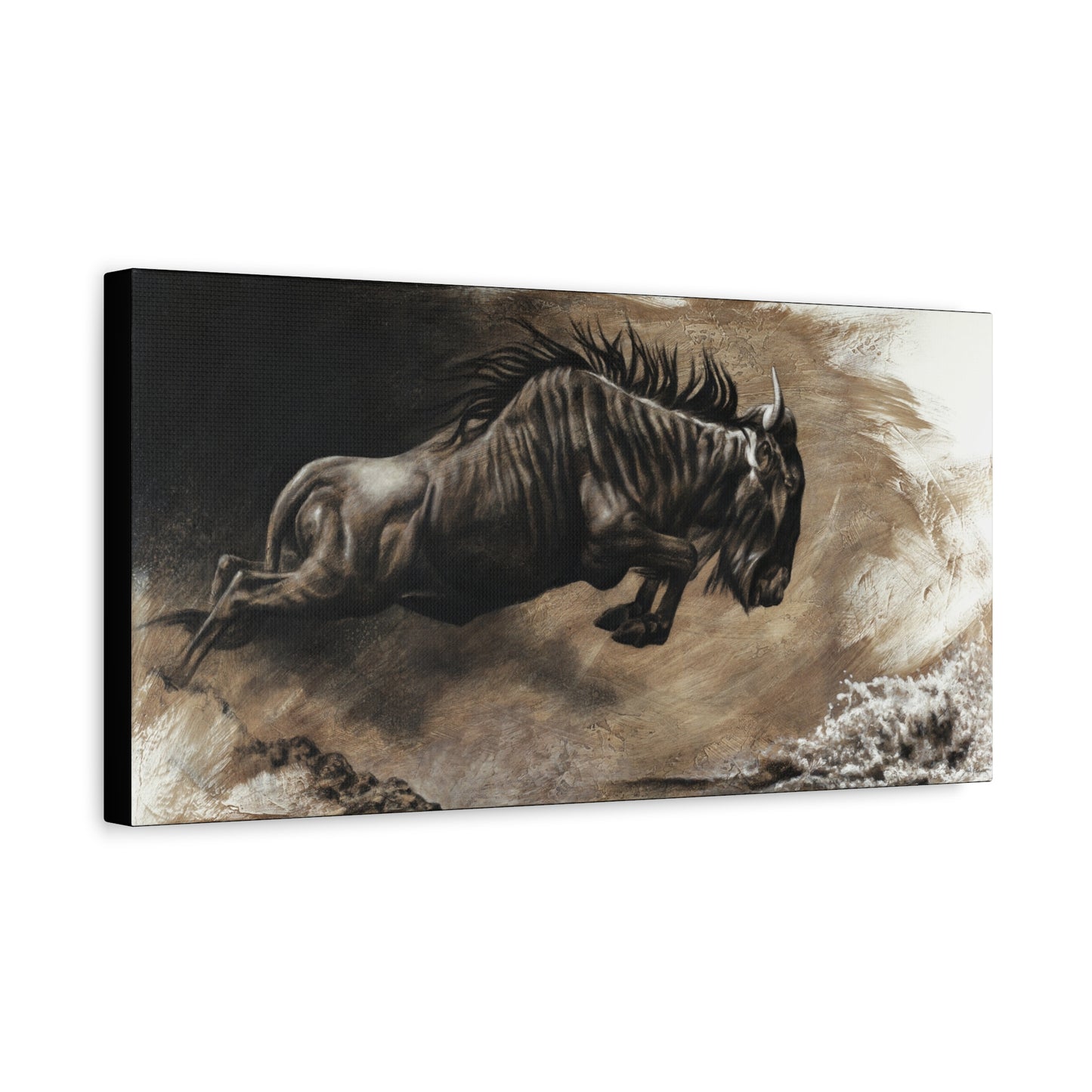 "Wildebeest" Stretched Canvas
