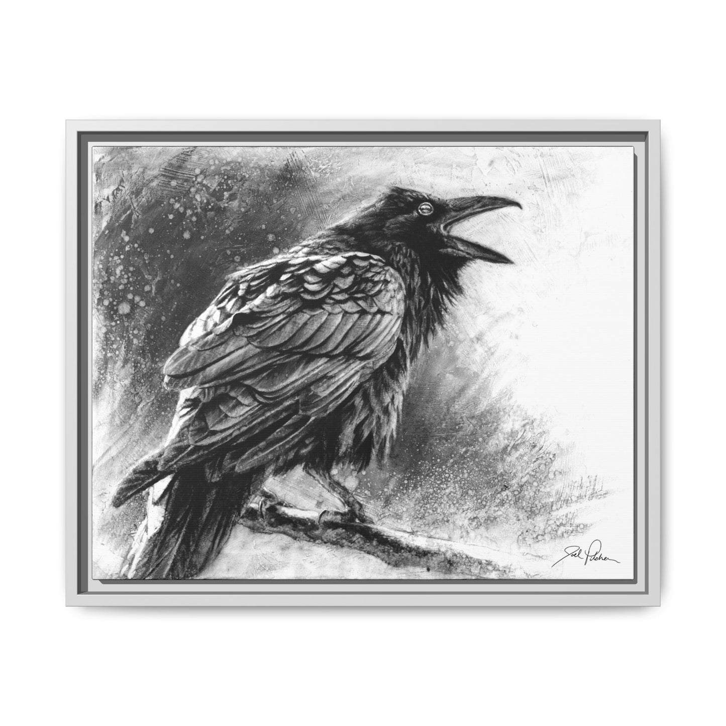 "Raven" Framed Canvas