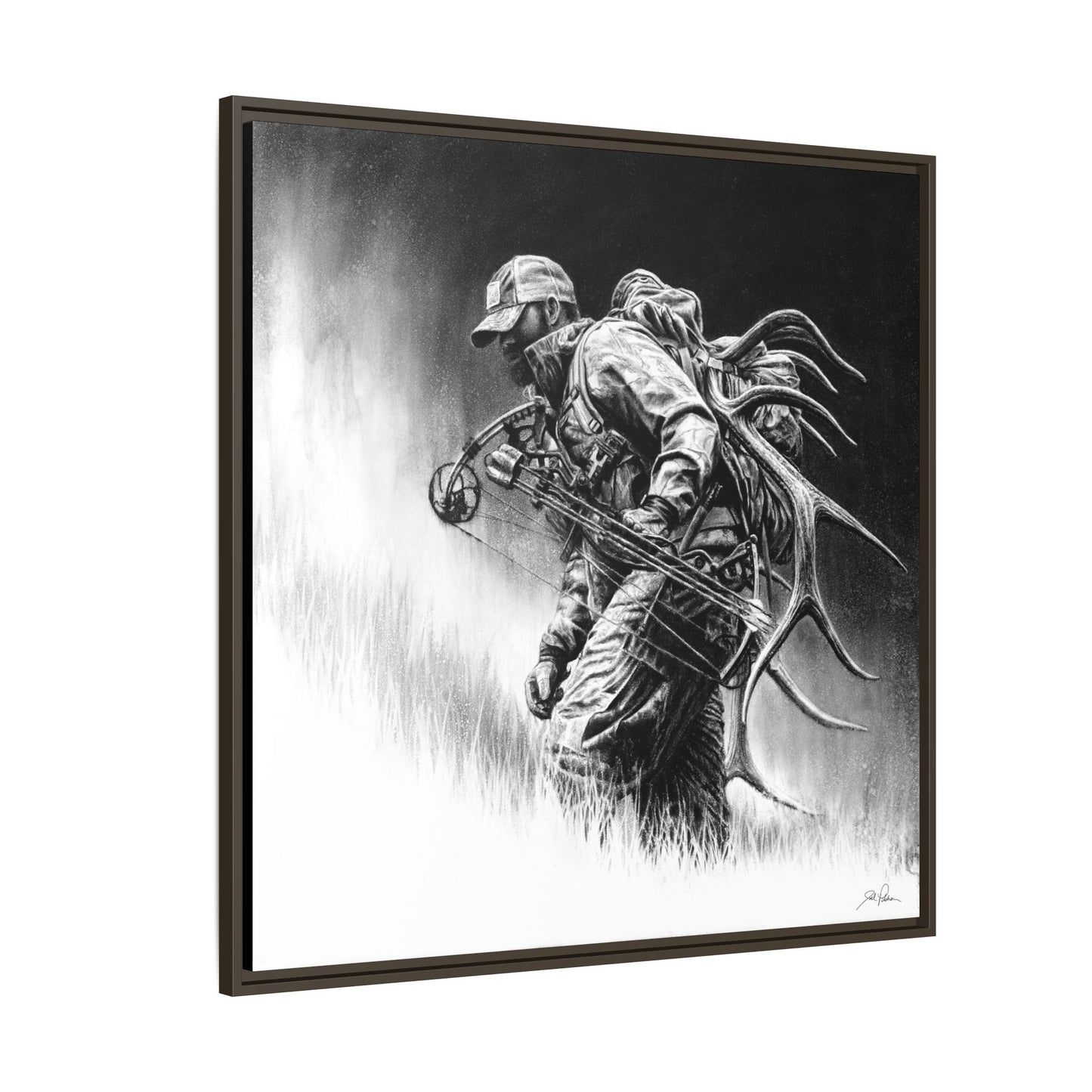 "Uphill Battle" Framed Canvas