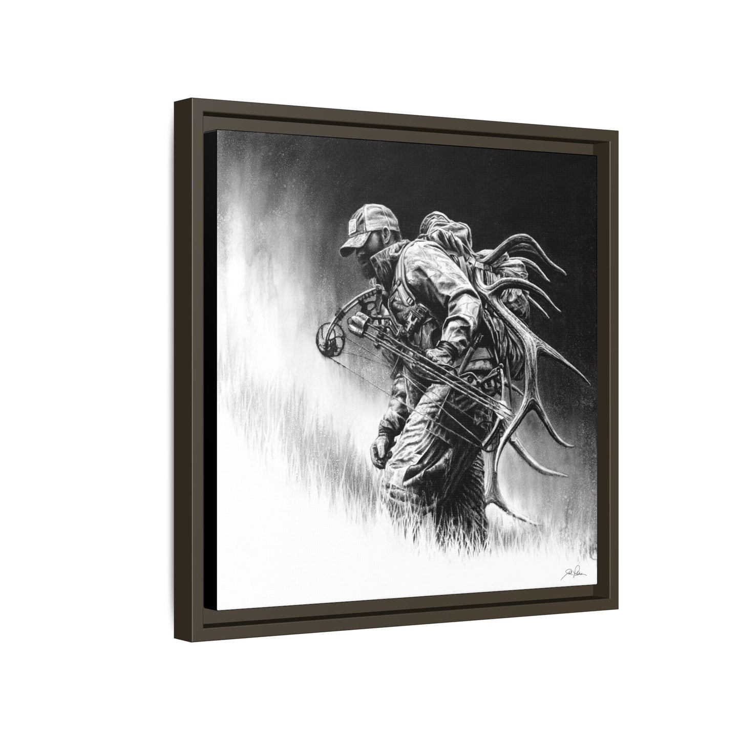 "Uphill Battle" Framed Canvas