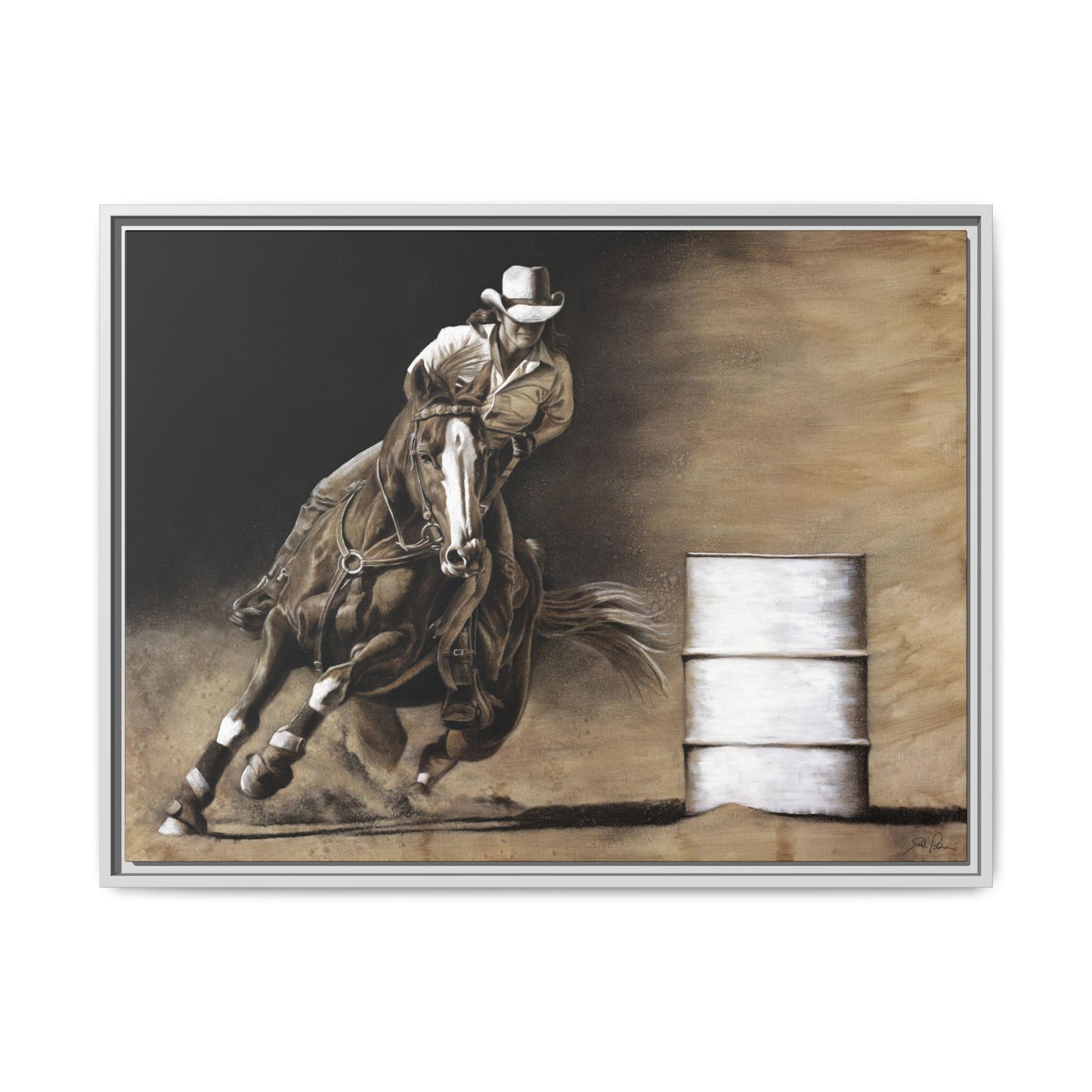 "Turn and Burn" Framed Canvas