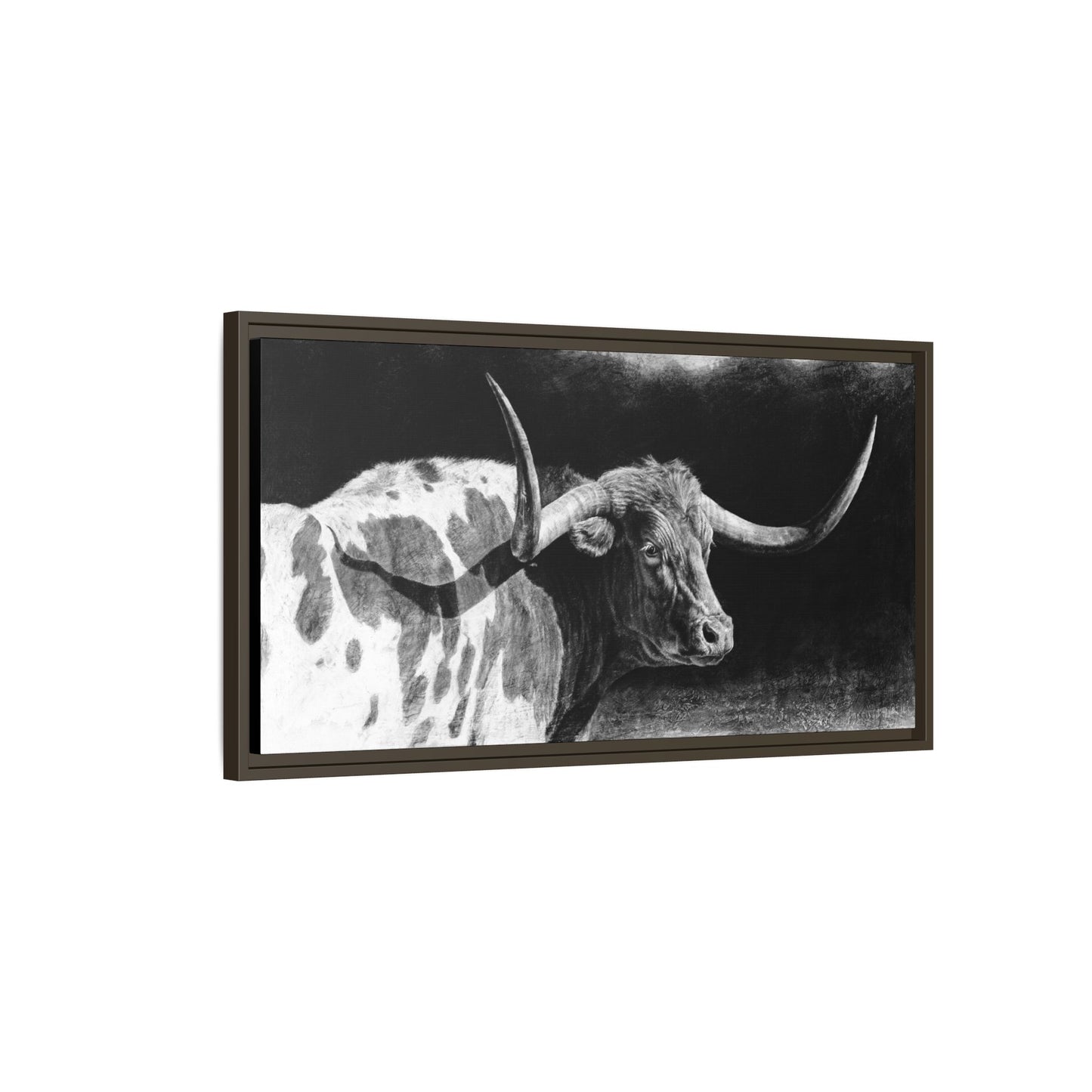 "Longhorn II" Framed Canvas