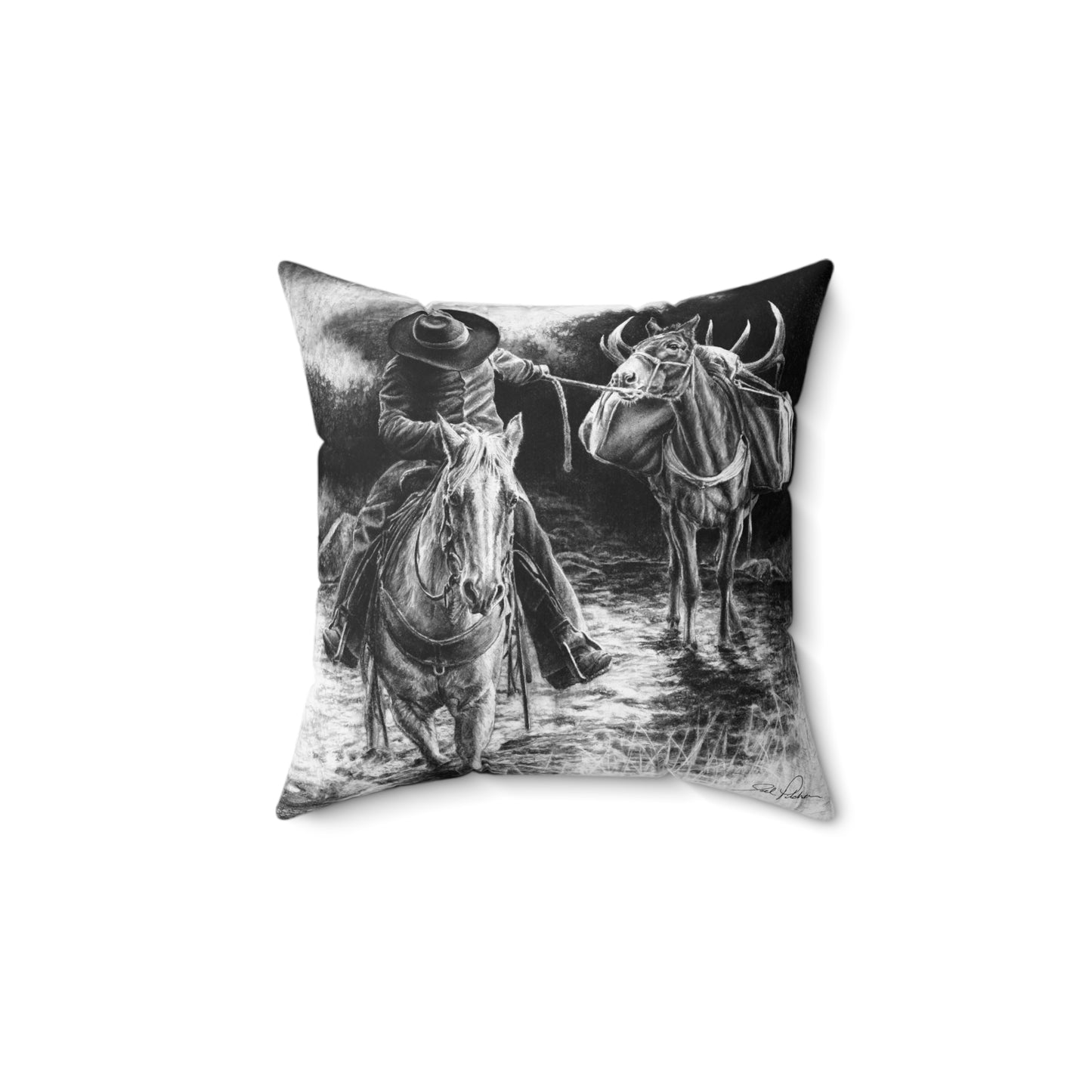 "Shallow Crossing" Square Pillow.