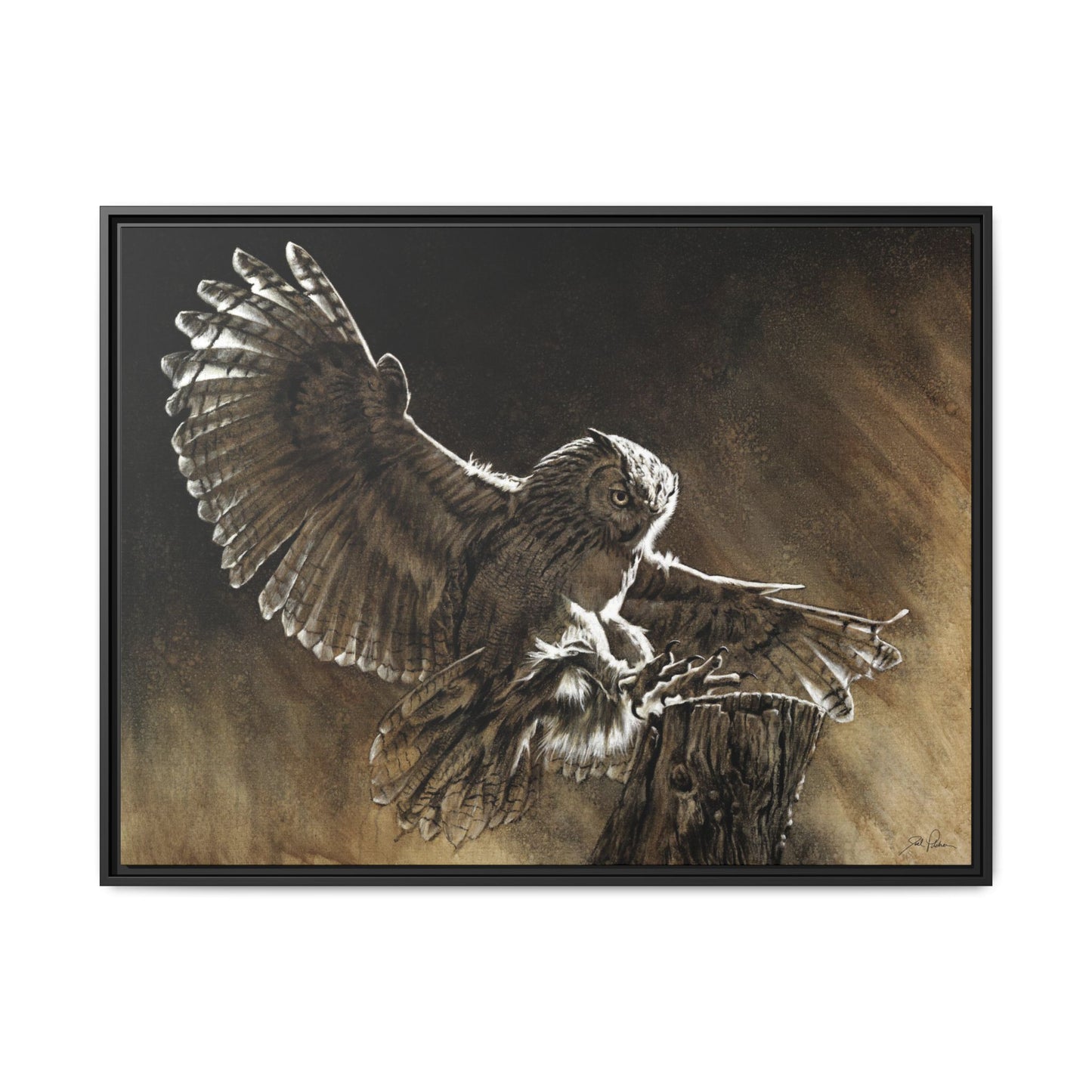 "Night Shift" Framed Canvas
