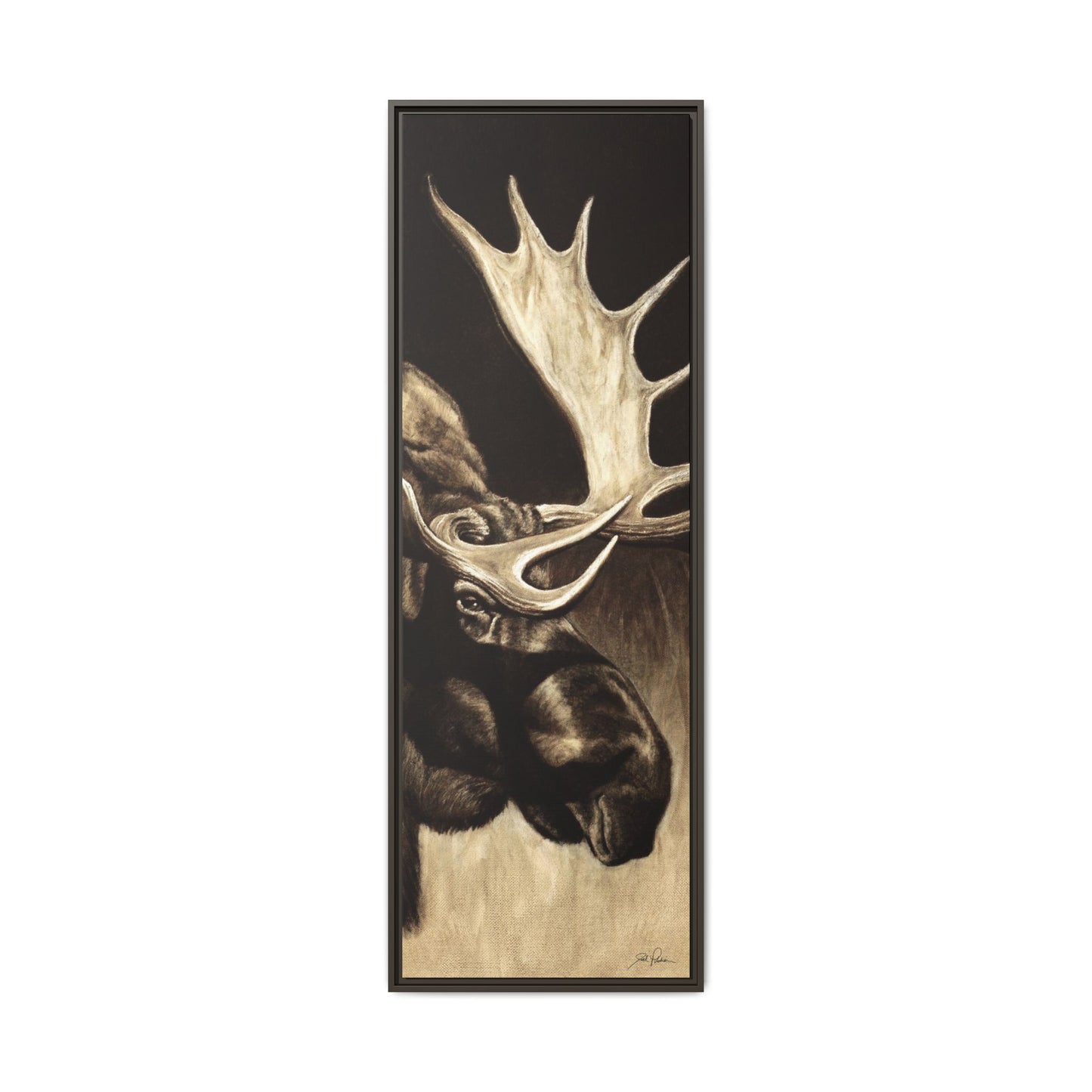 "Mighty Moose" Framed Canvas