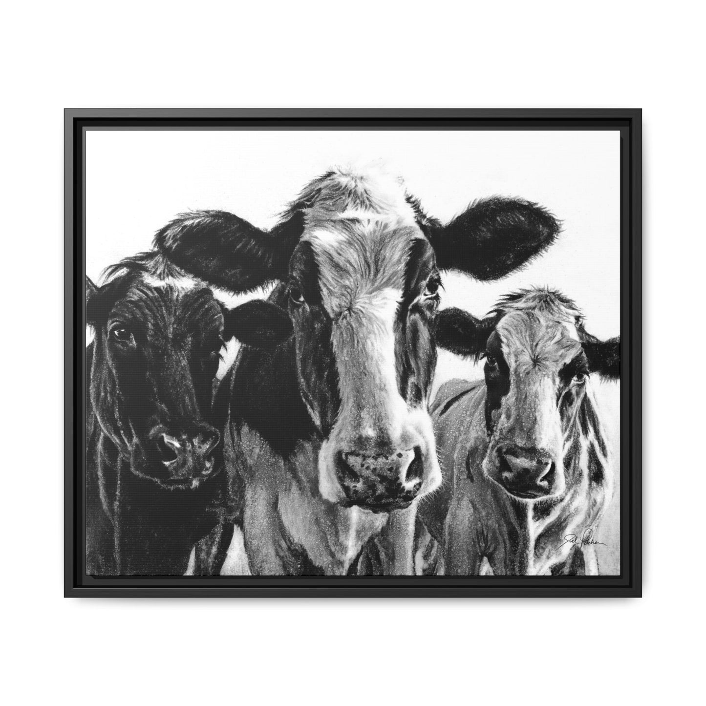 "Milk Maids" Framed Canvas