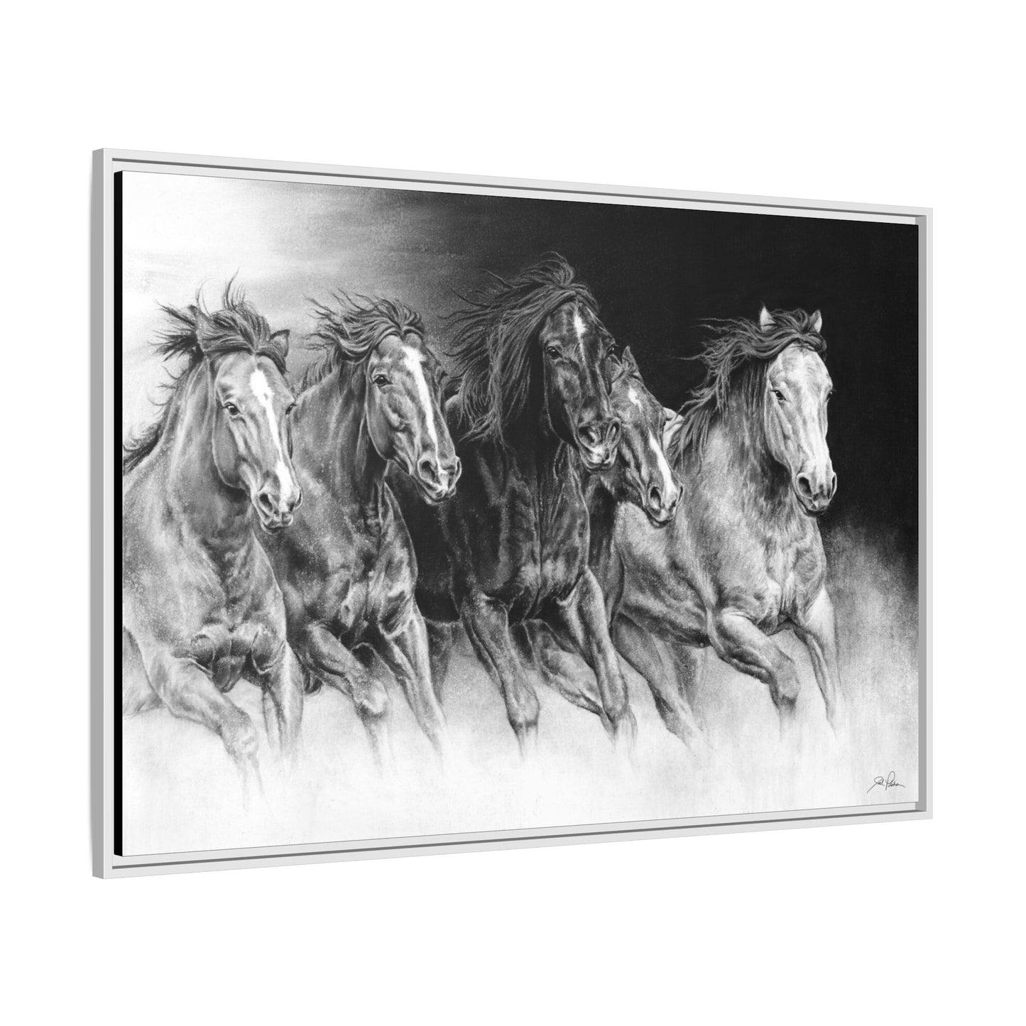 "Wild Bunch" Framed Canvas
