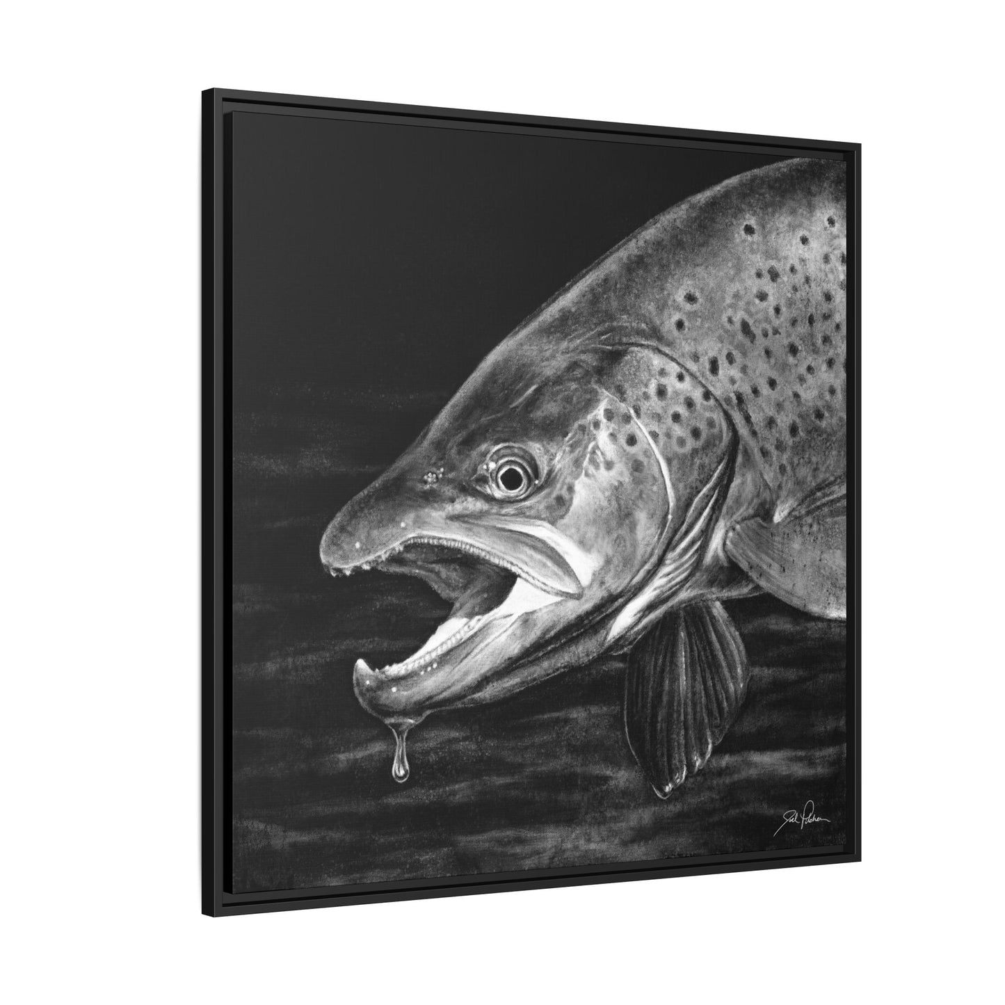 "Brown Trout" Framed Canvas