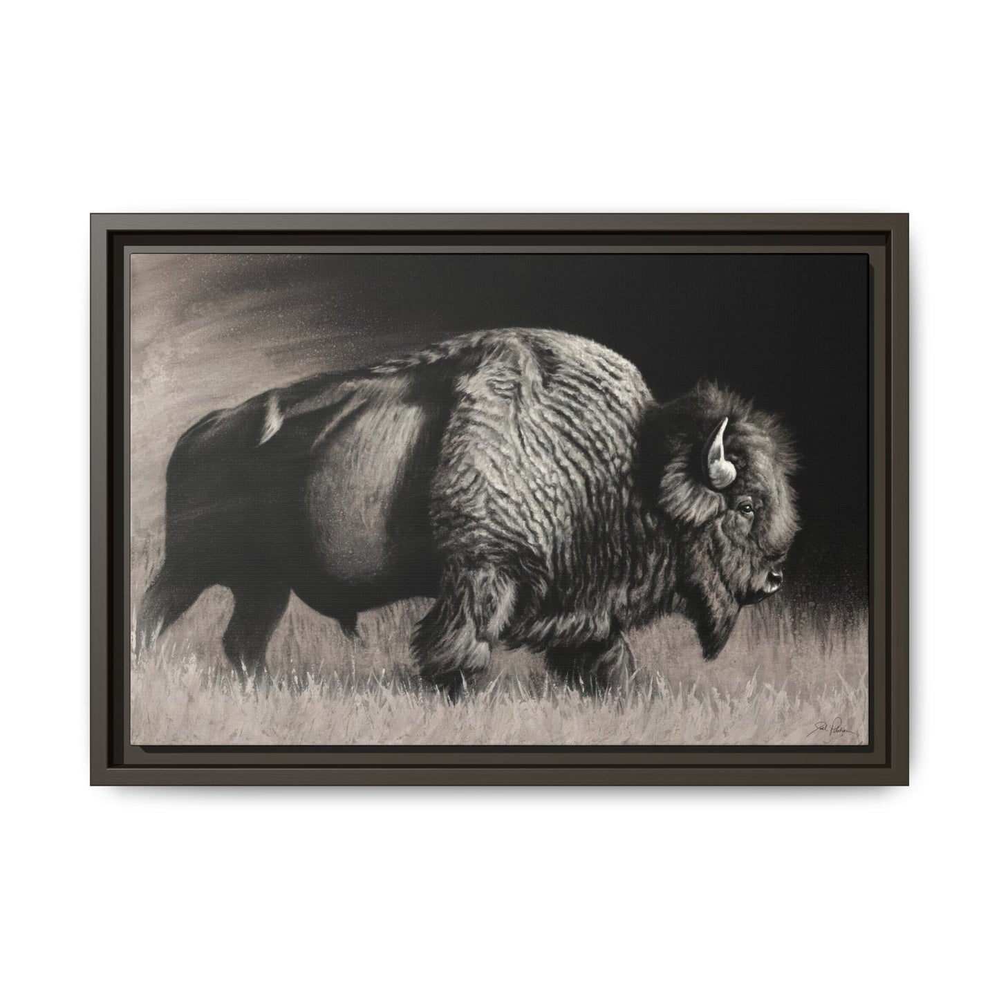 "Into the Storm" Framed Canvas