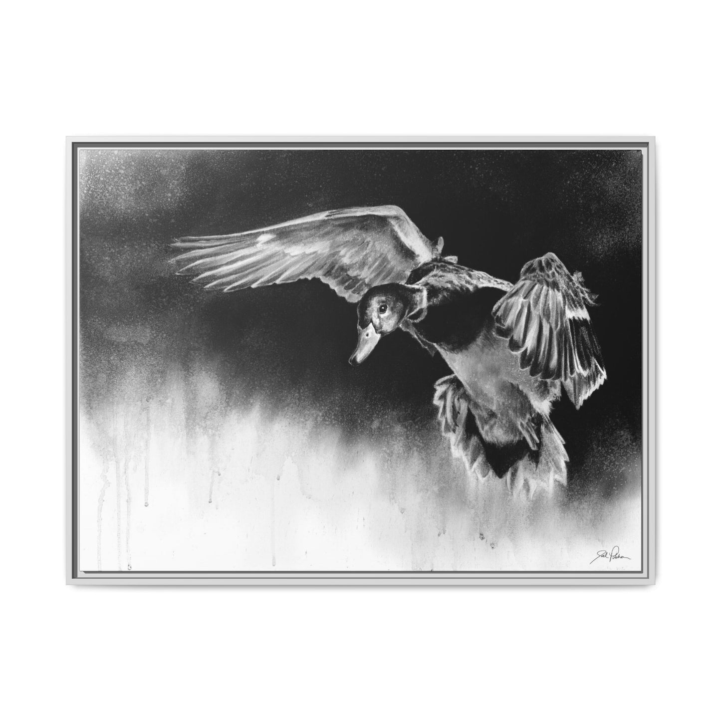 "Controlled Descent" Framed Canvas