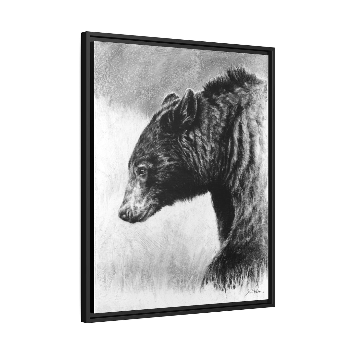 "Burly Bear" Framed Canvas