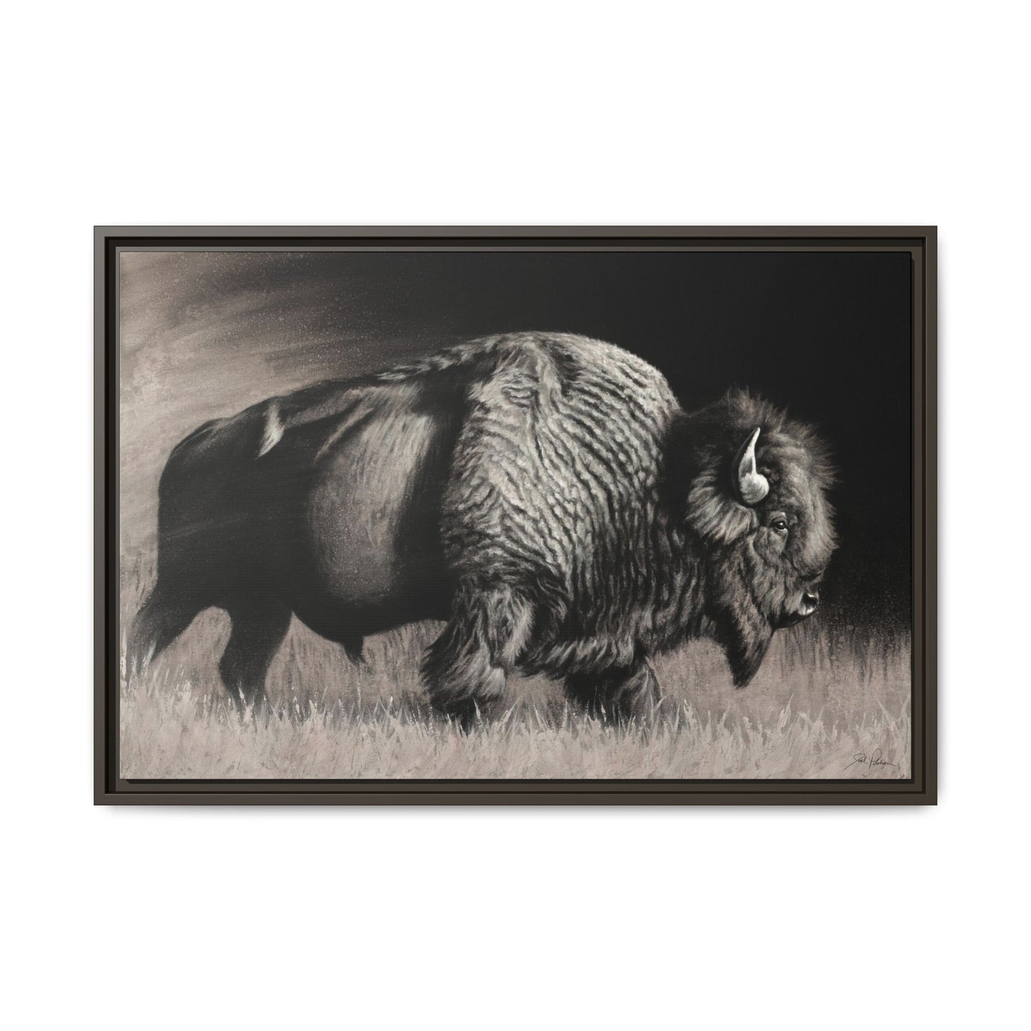 "Into the Storm" Framed Canvas