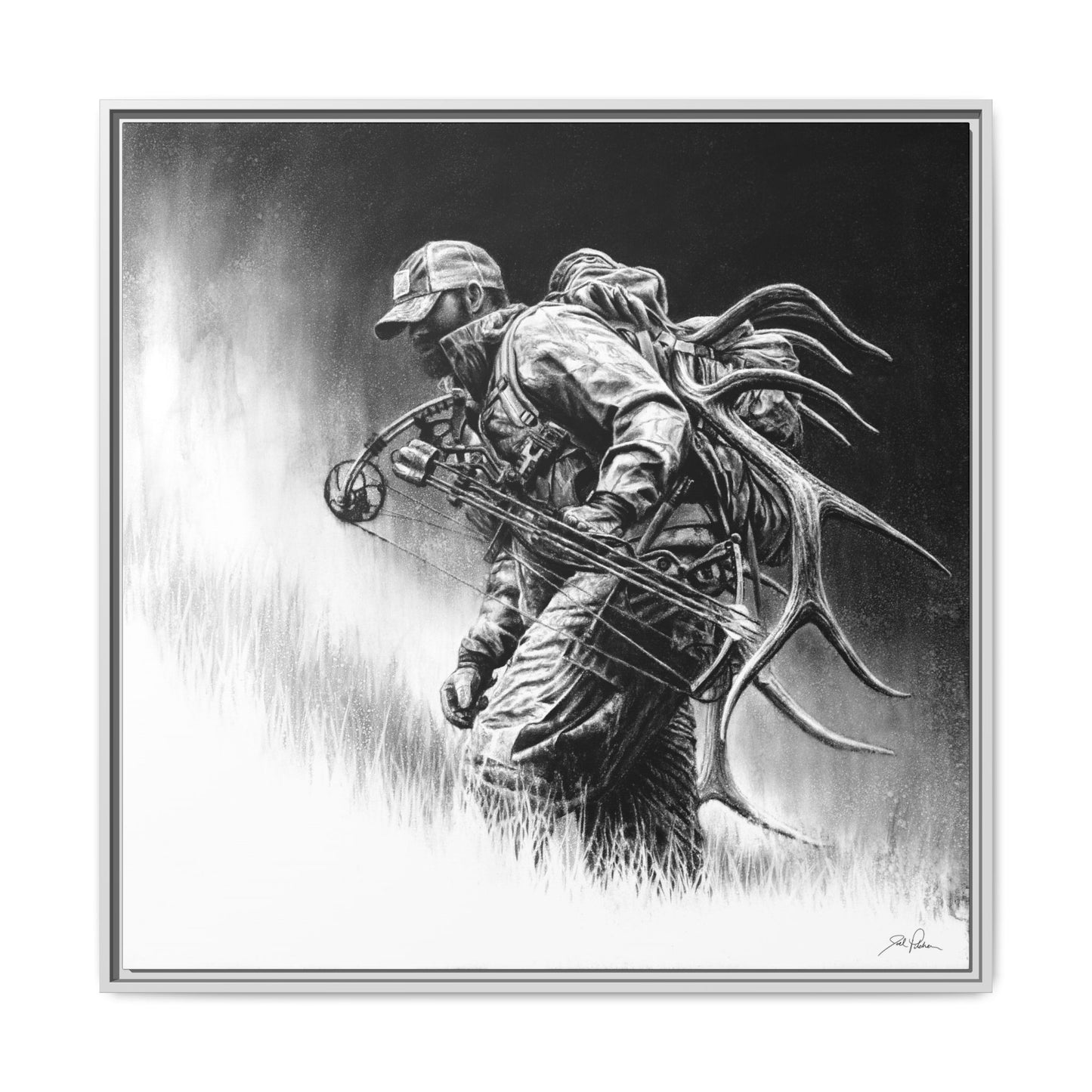 "Uphill Battle" Framed Canvas