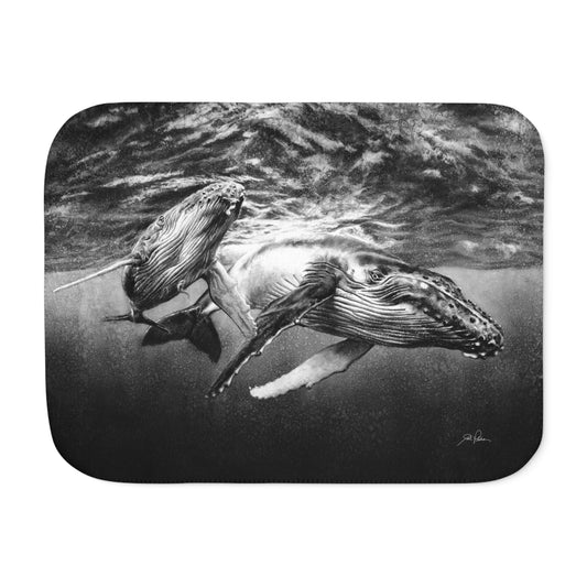 "Humpback Whales" Sherpa Blanket.