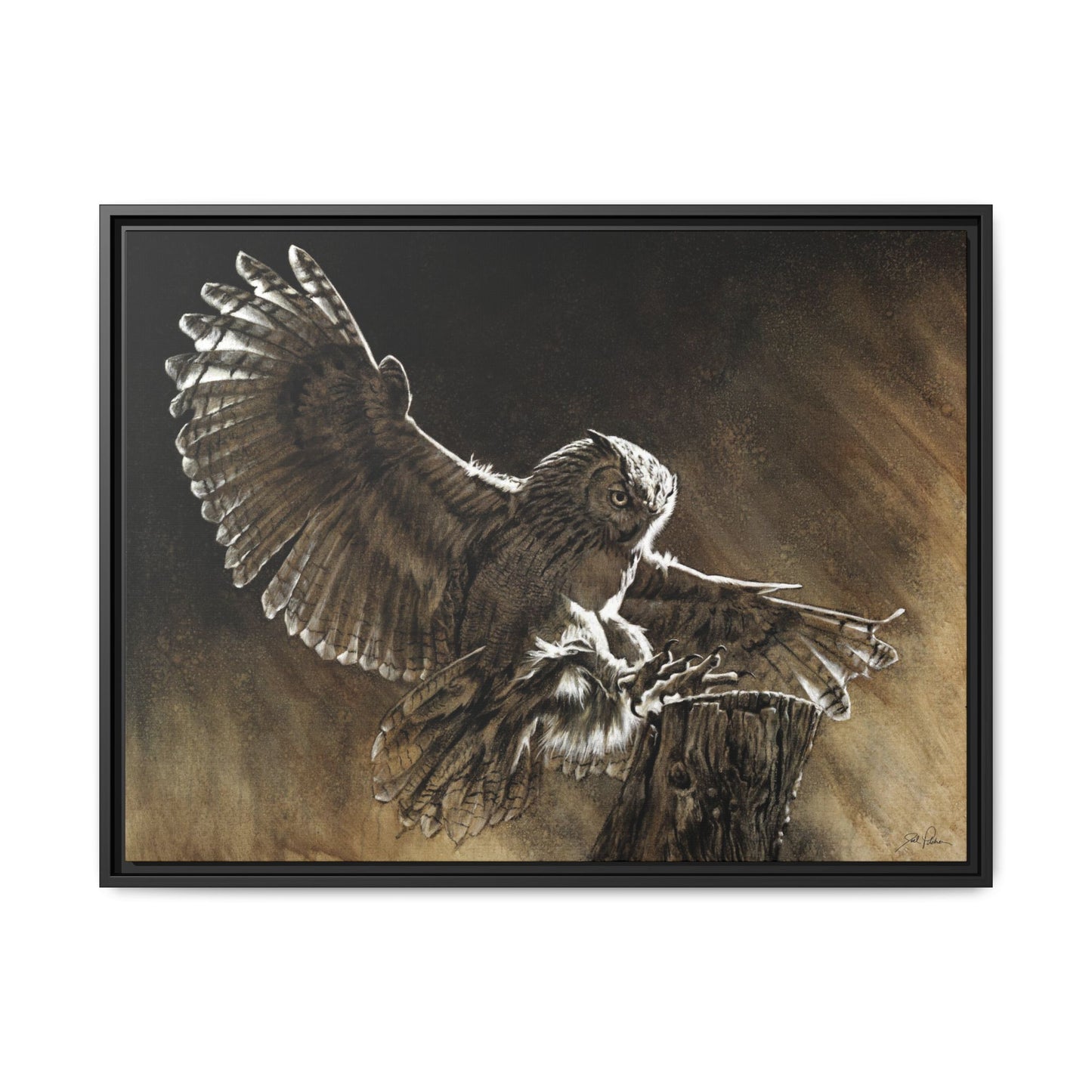 "Night Shift" Framed Canvas