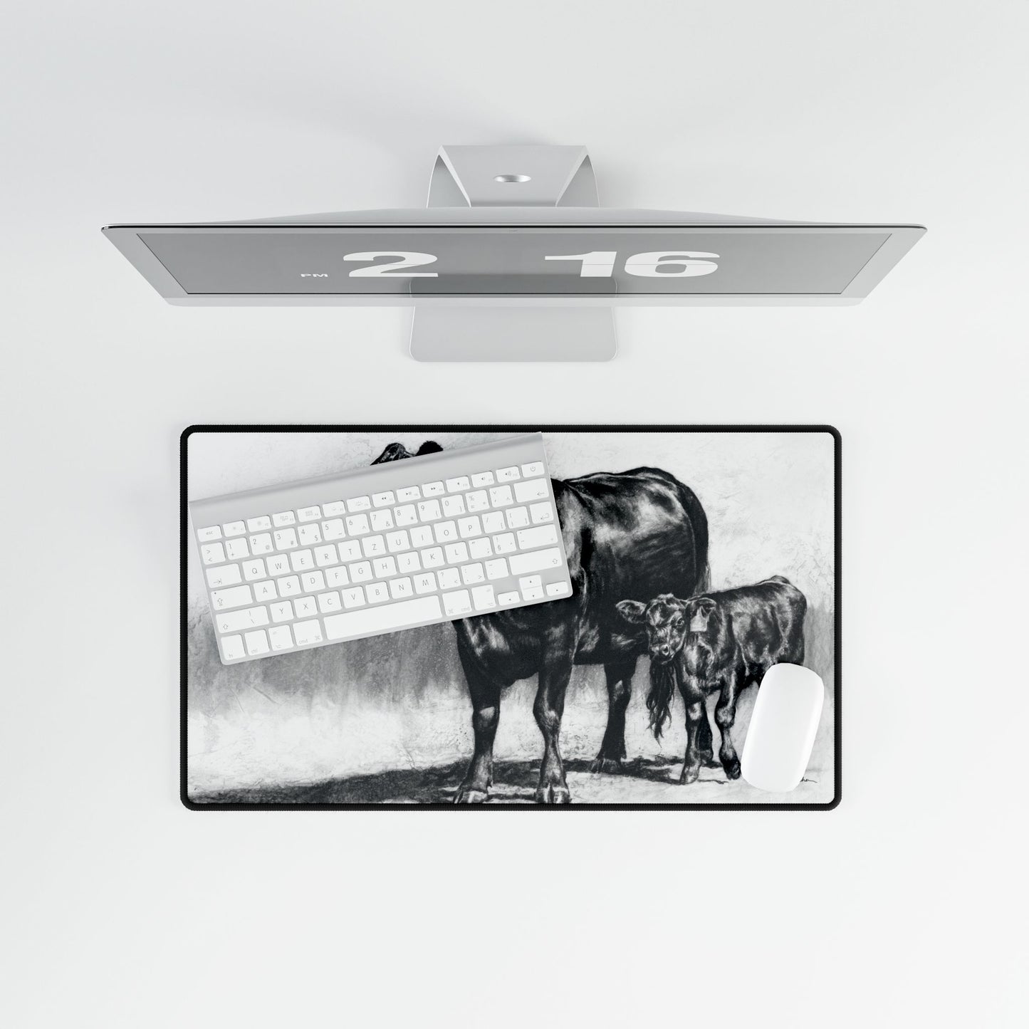 "Momma Cow and Calf" Mouse Pad