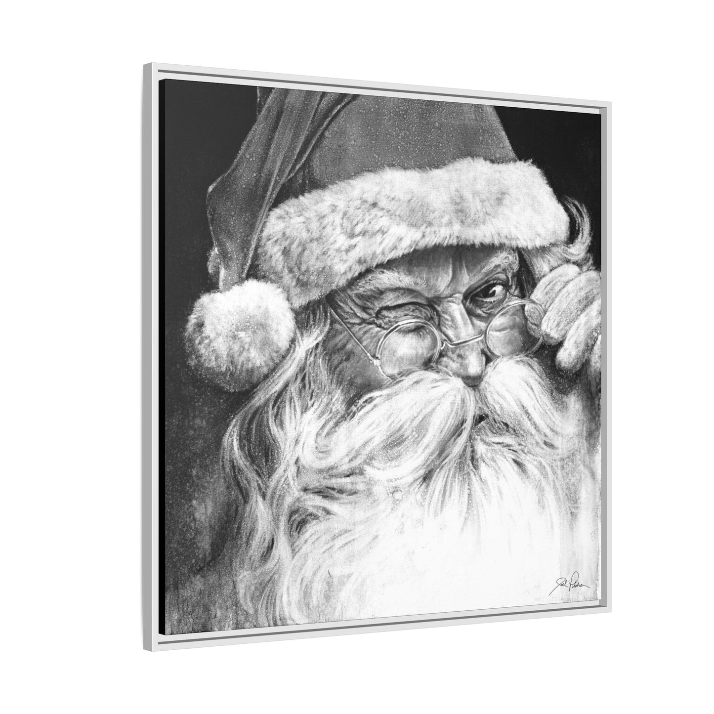 "Ol' Saint Nick" Framed Canvas