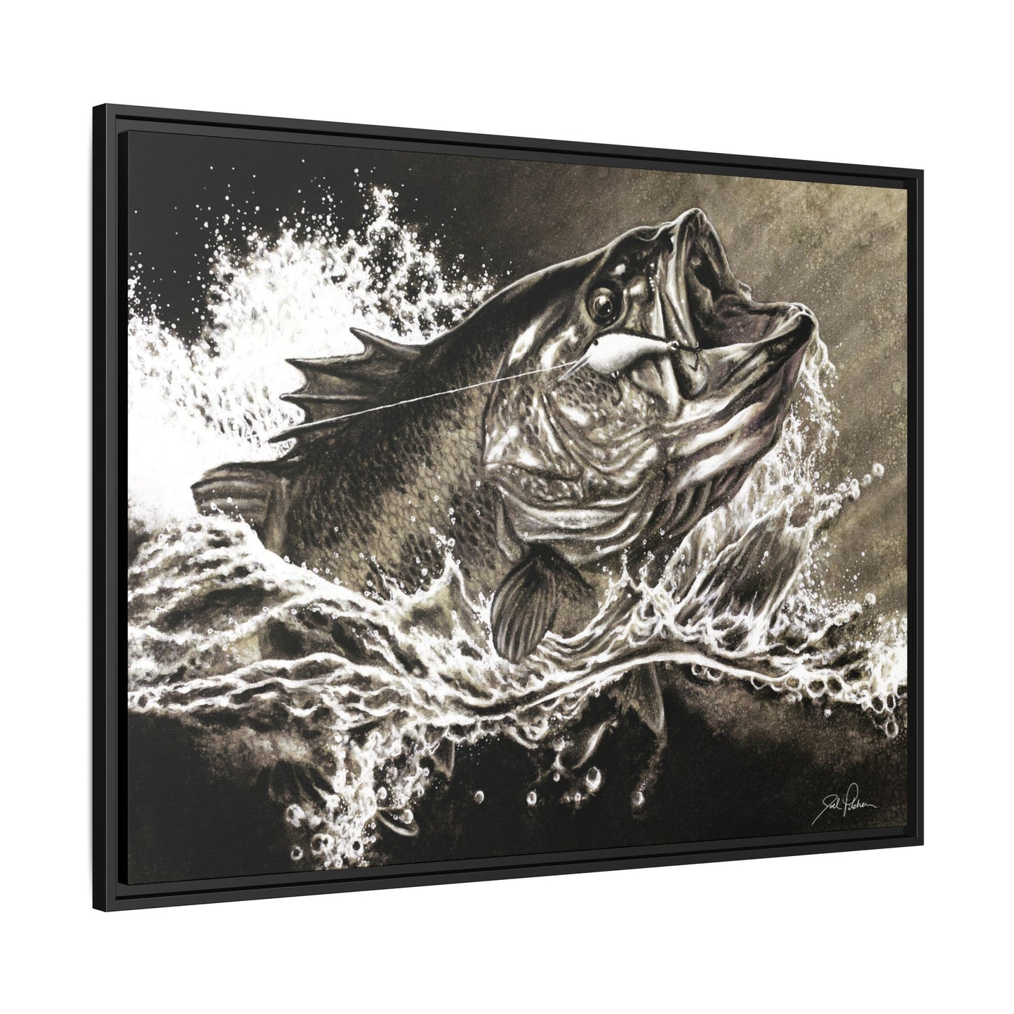 "Hooked" Framed Canvas