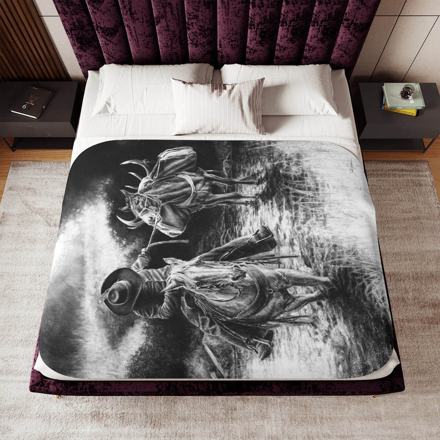 "Shallow Crossing" Sherpa Blanket.