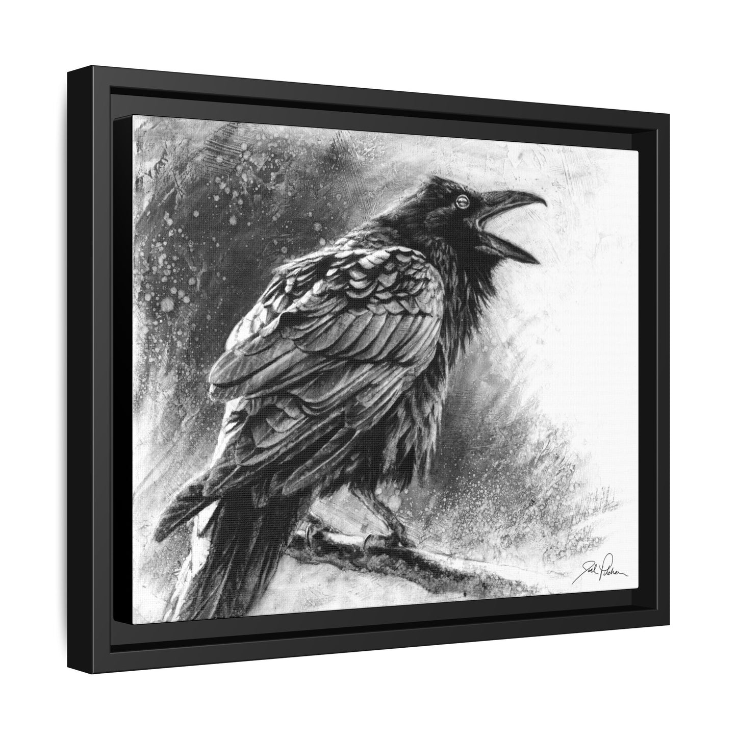 "Raven" Framed Canvas