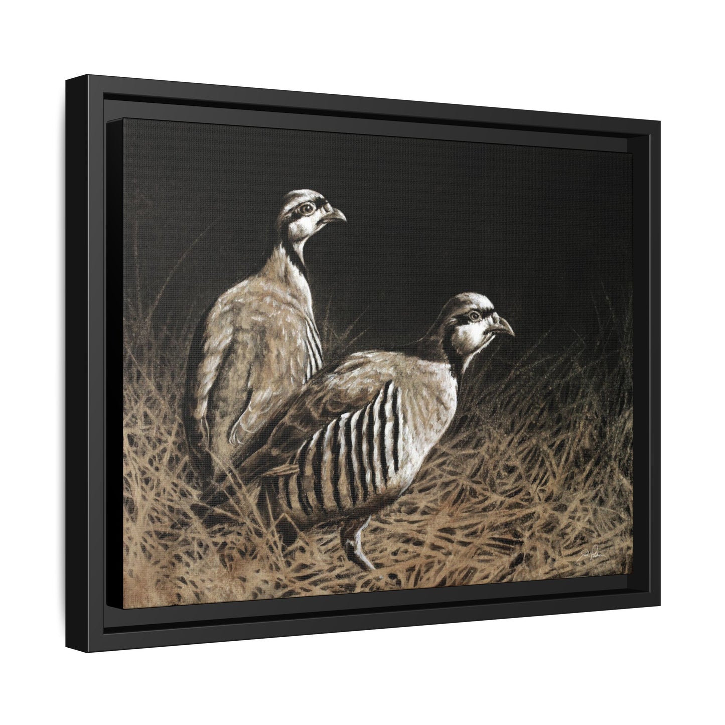 "Chukars" Framed Canvas