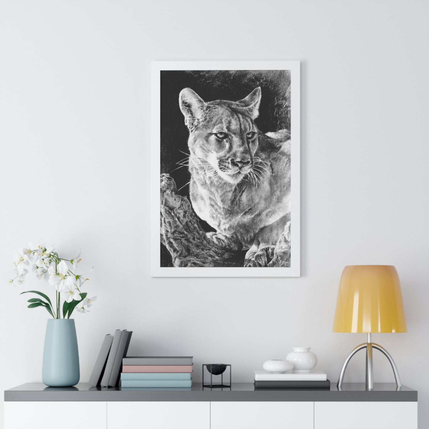 "Mountain Lion" Framed Paper Print