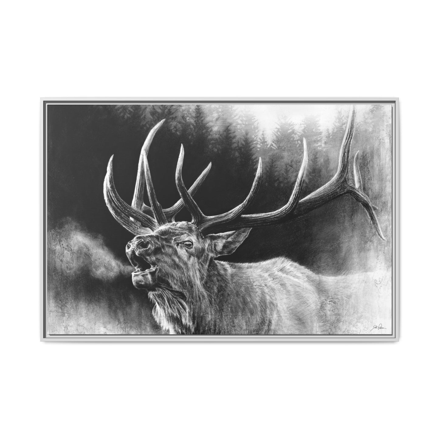 "Bugle Boy" Framed Canvas