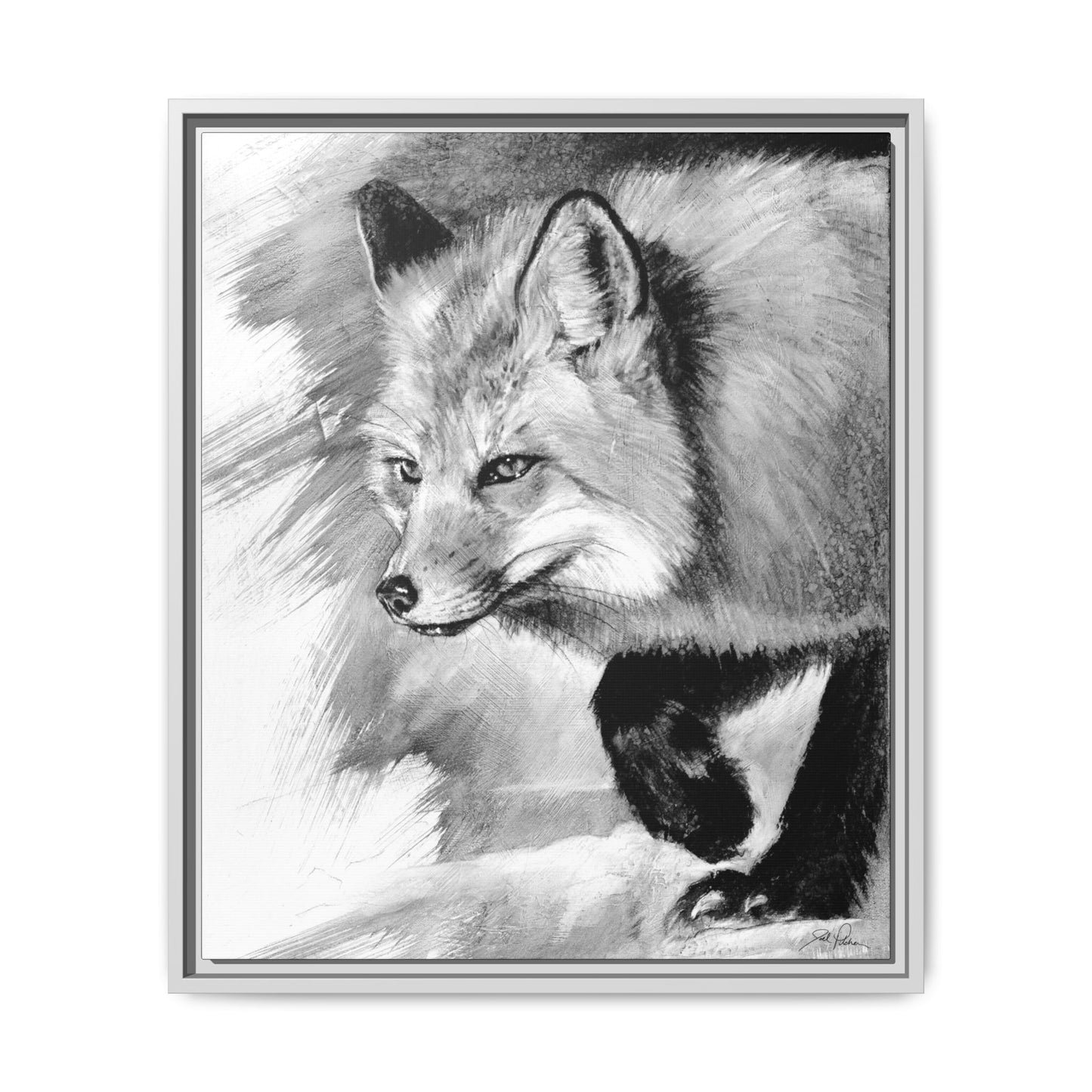 "Fox" Framed Canvas