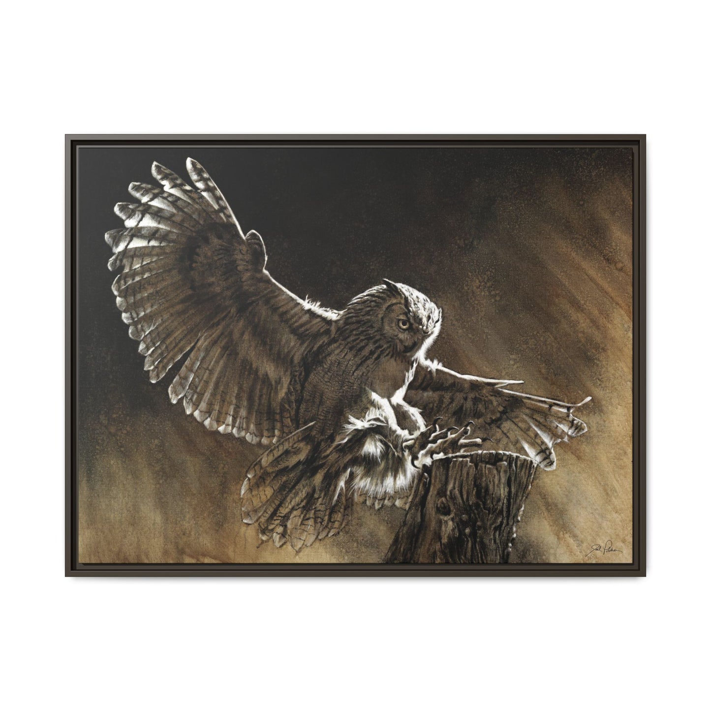 "Night Shift" Framed Canvas