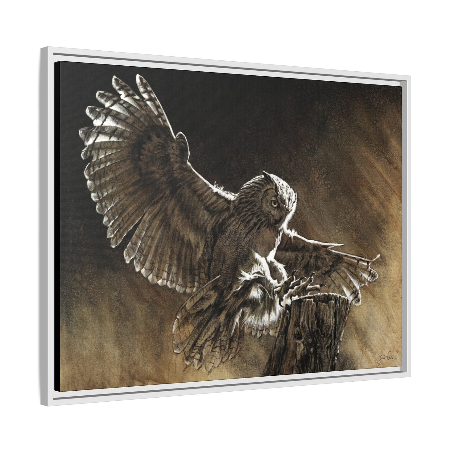 "Night Shift" Framed Canvas