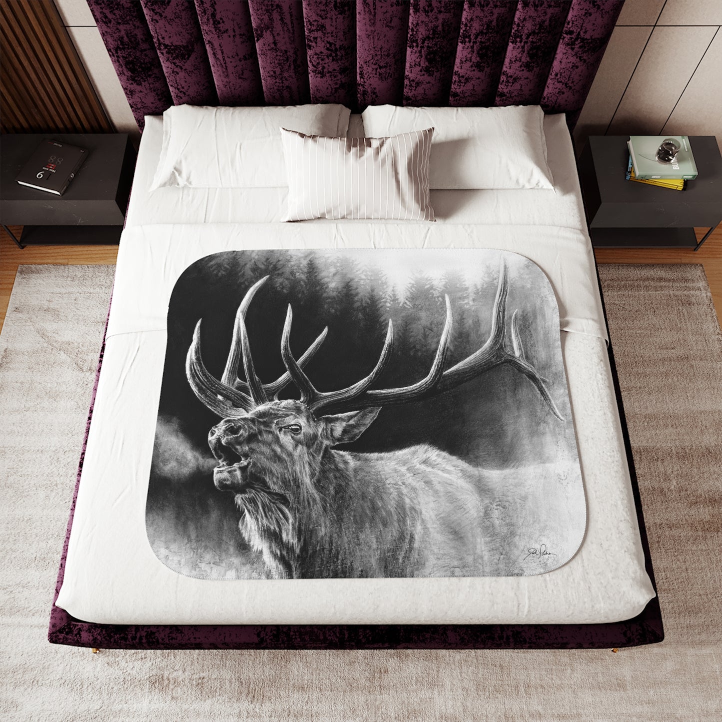 "Bugle Boy" Sherpa Blanket.