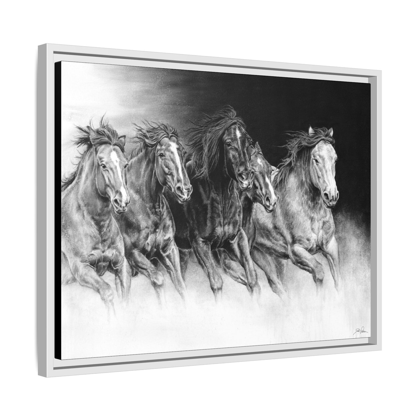 "Wild Bunch" Framed Canvas