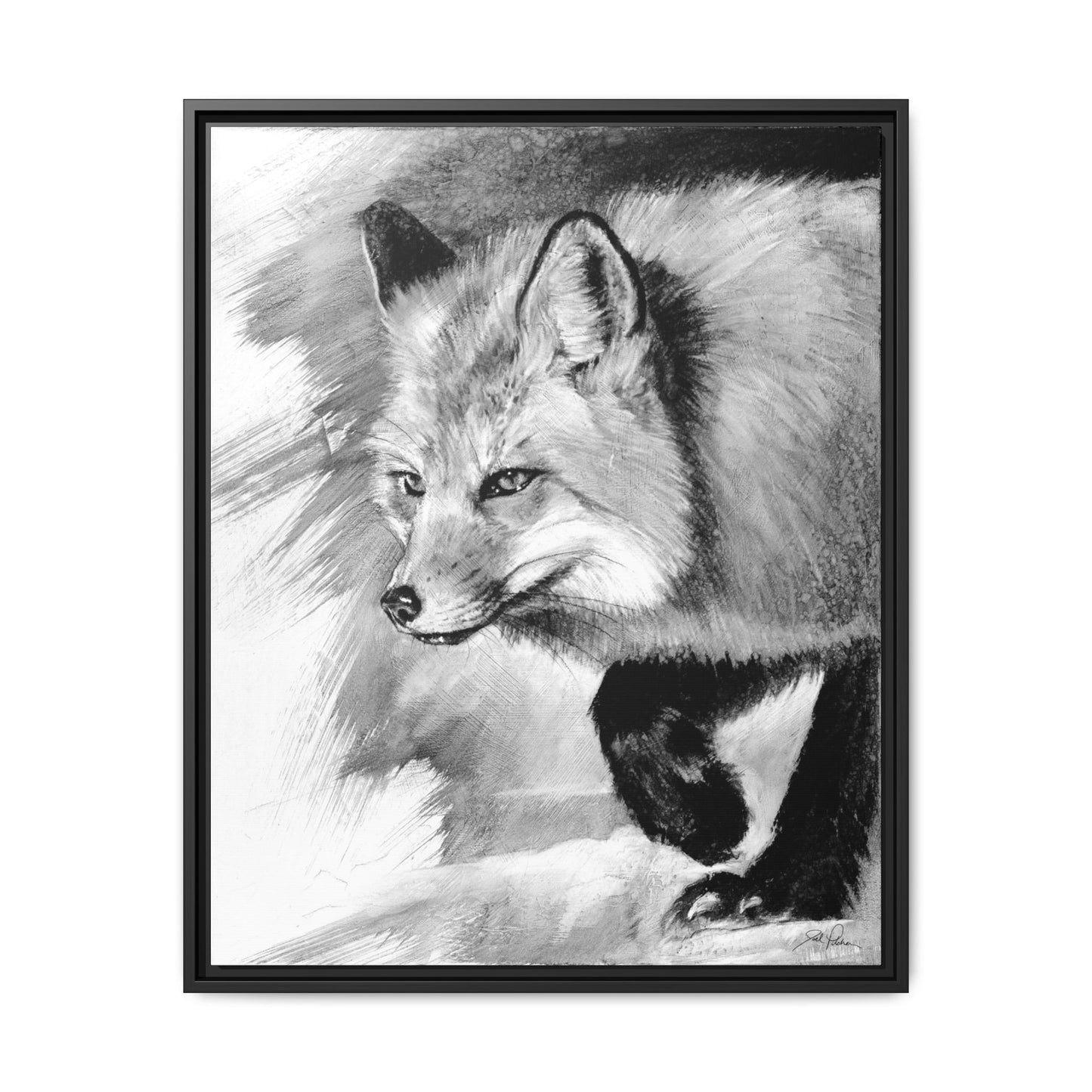 "Fox" Framed Canvas