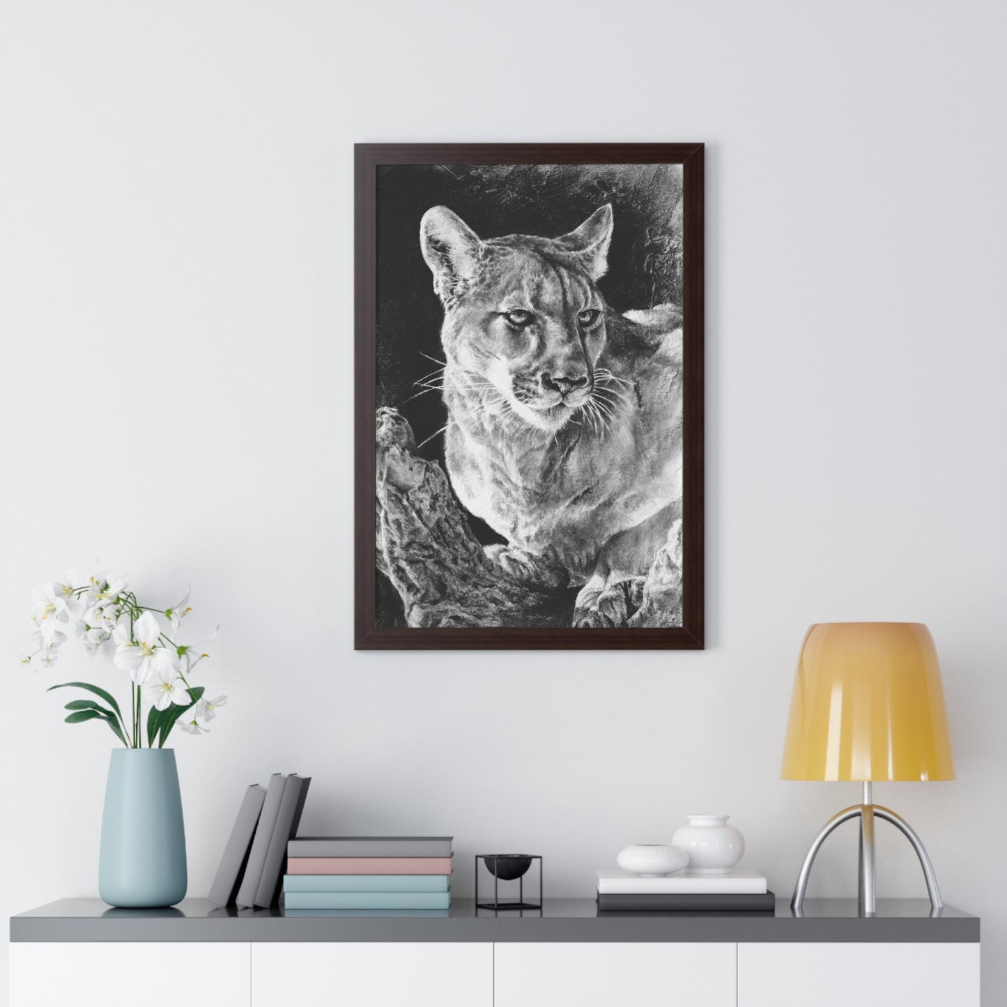 "Mountain Lion" Framed Paper Print
