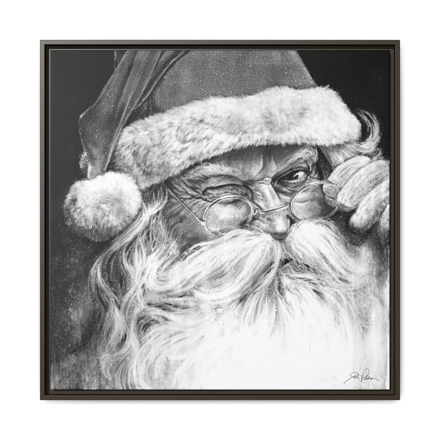 "Ol' Saint Nick" Framed Canvas