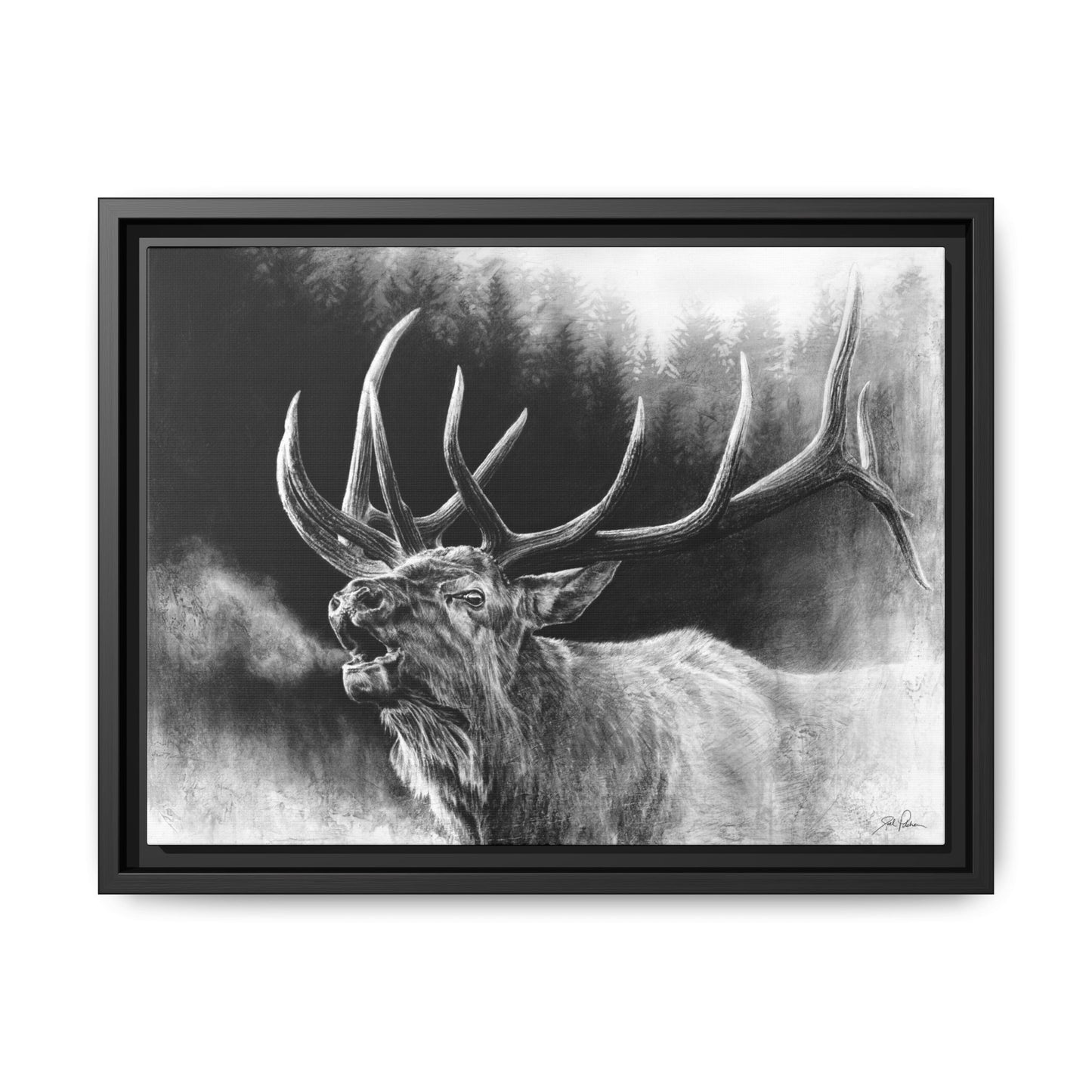 "Bugle Boy" Framed Canvas