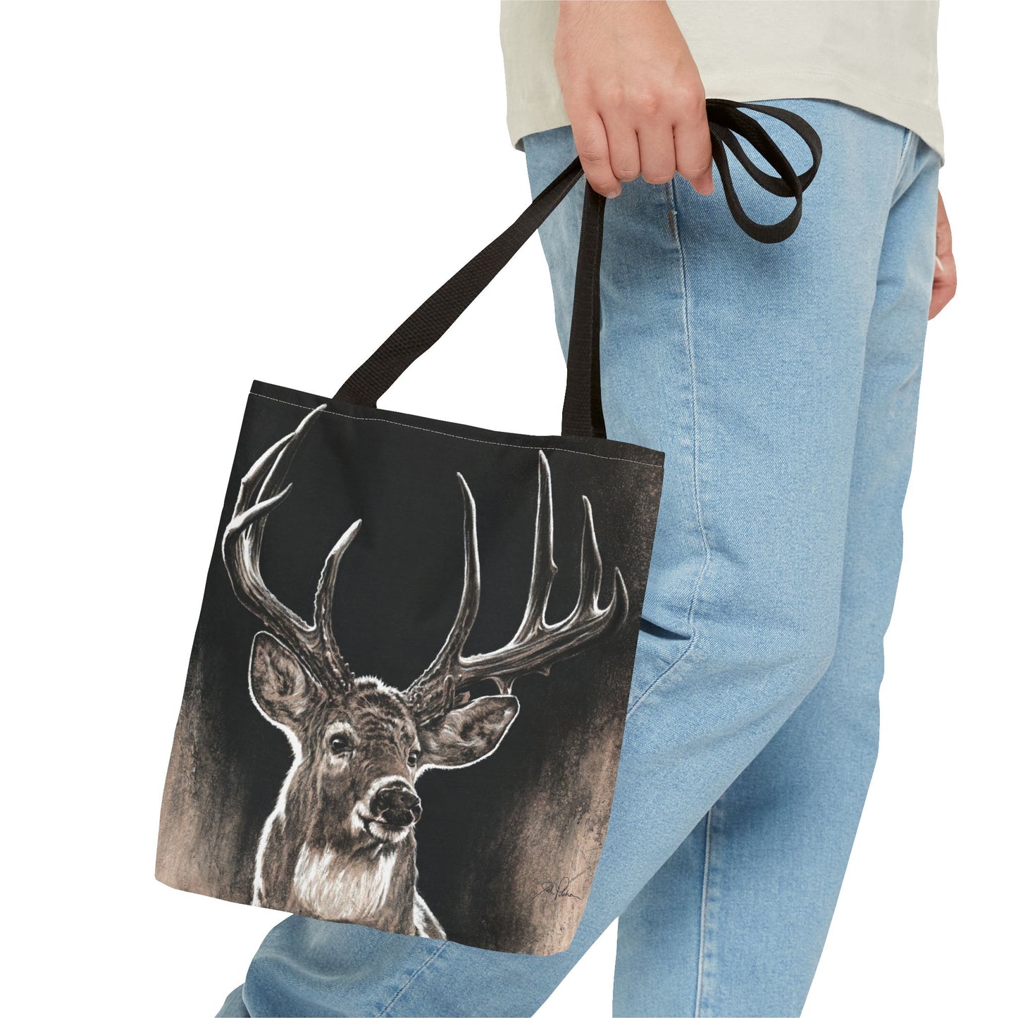 "Backlit Buck" Tote Bag