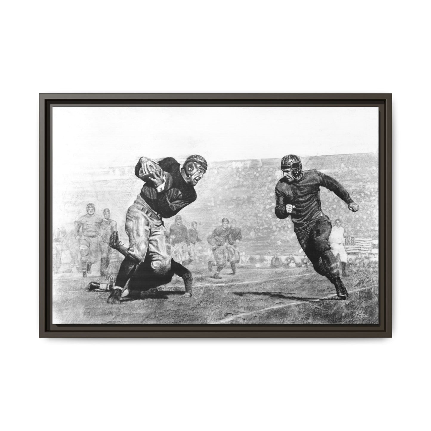 "Leatherheads" Framed Canvas