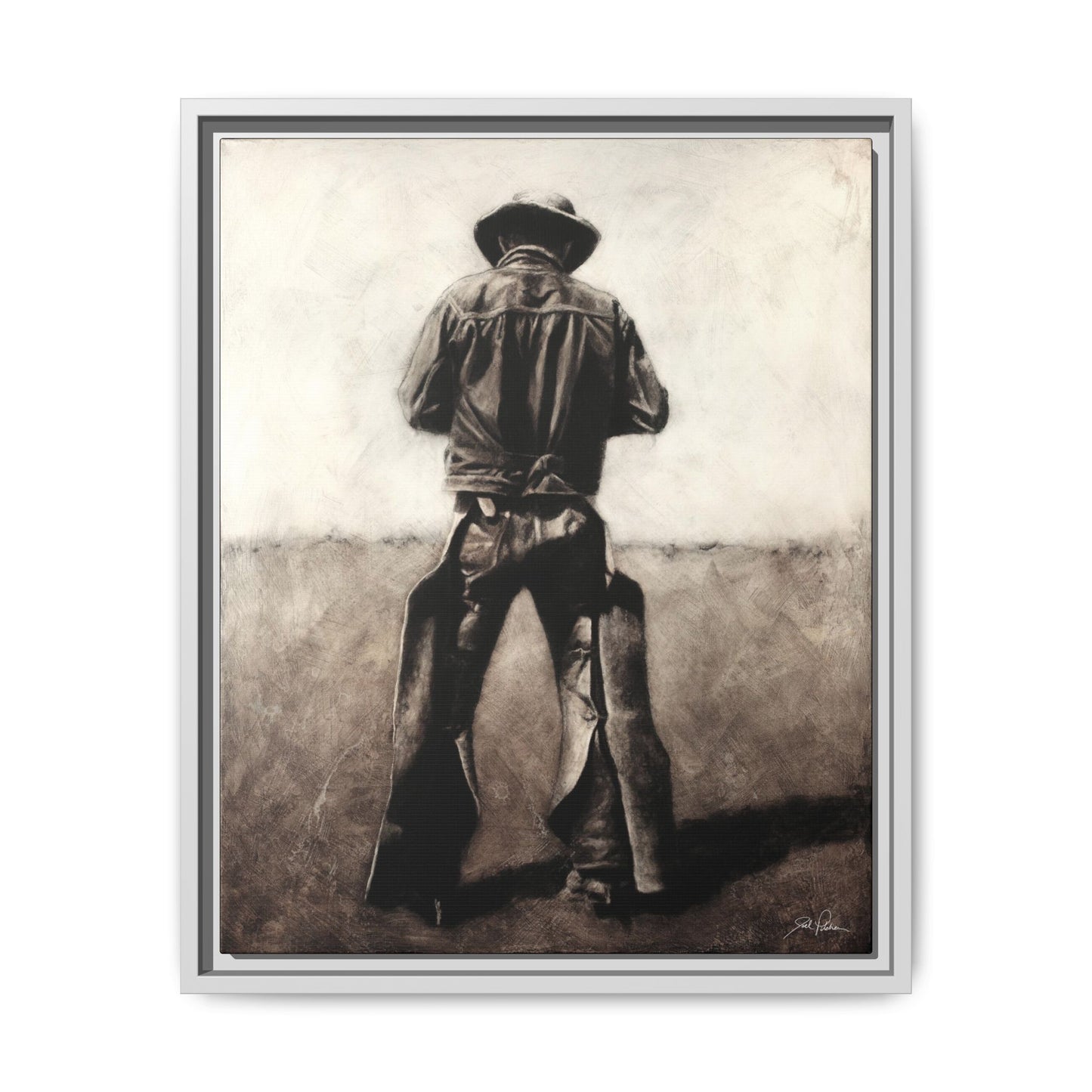"Cowboy" Framed Canvas