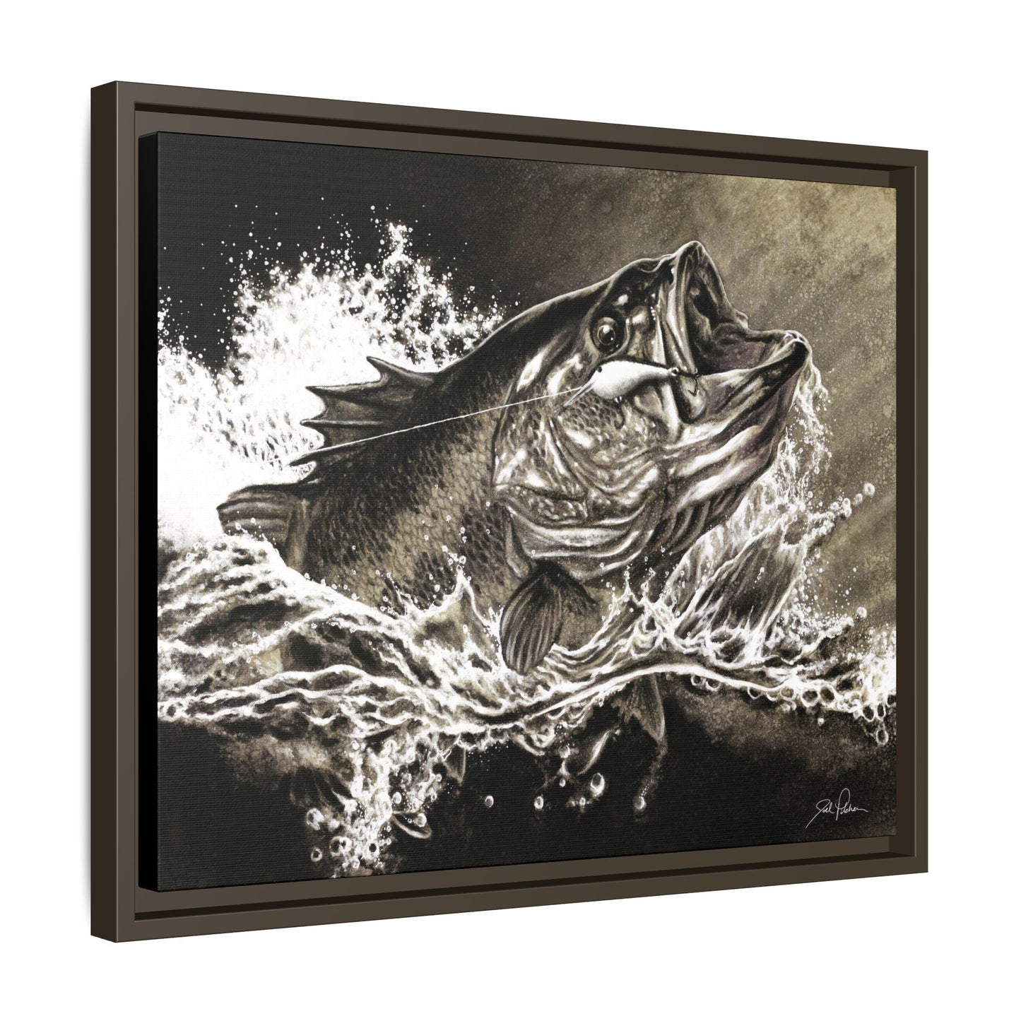 "Hooked" Framed Canvas