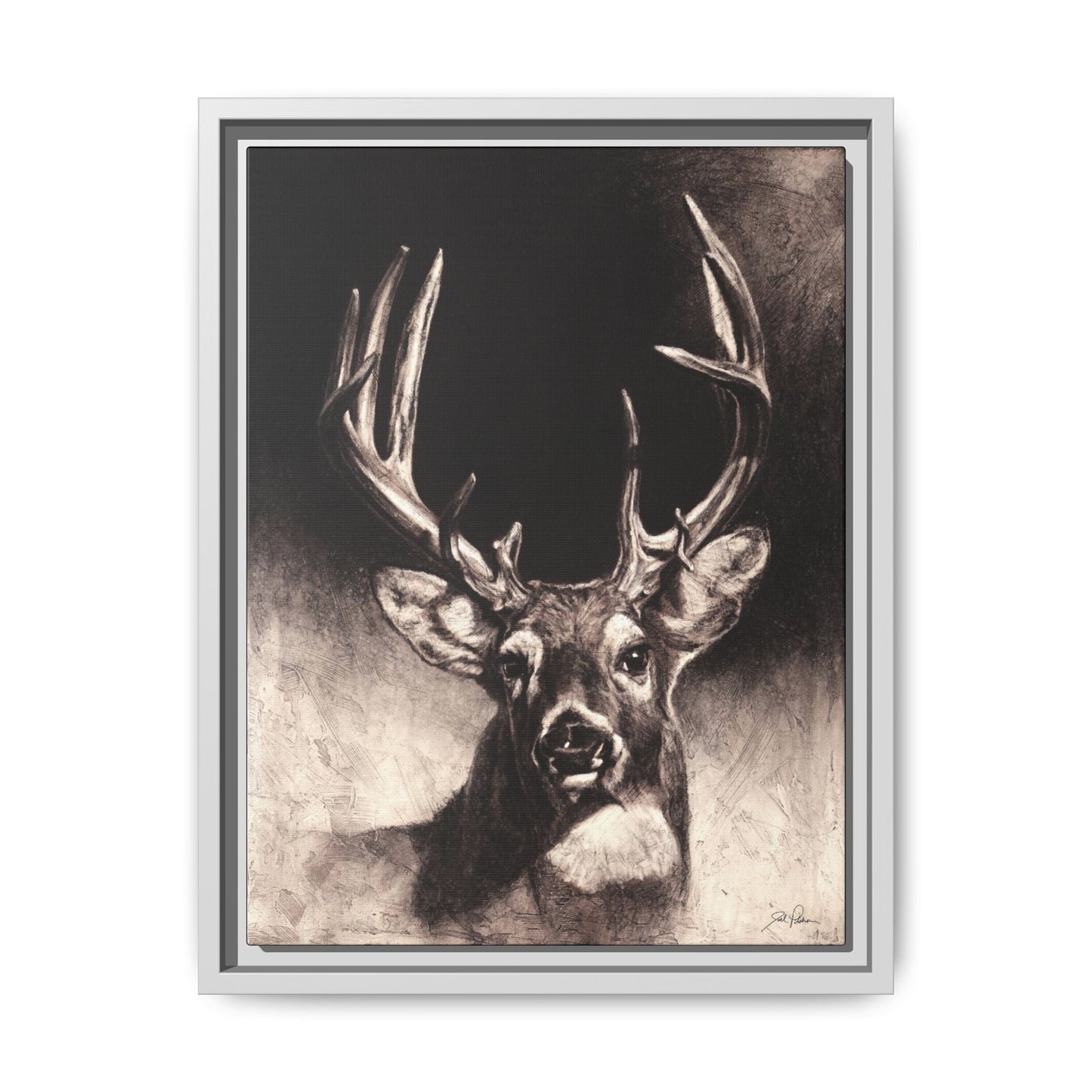 "Nice Buck" Framed Canvas