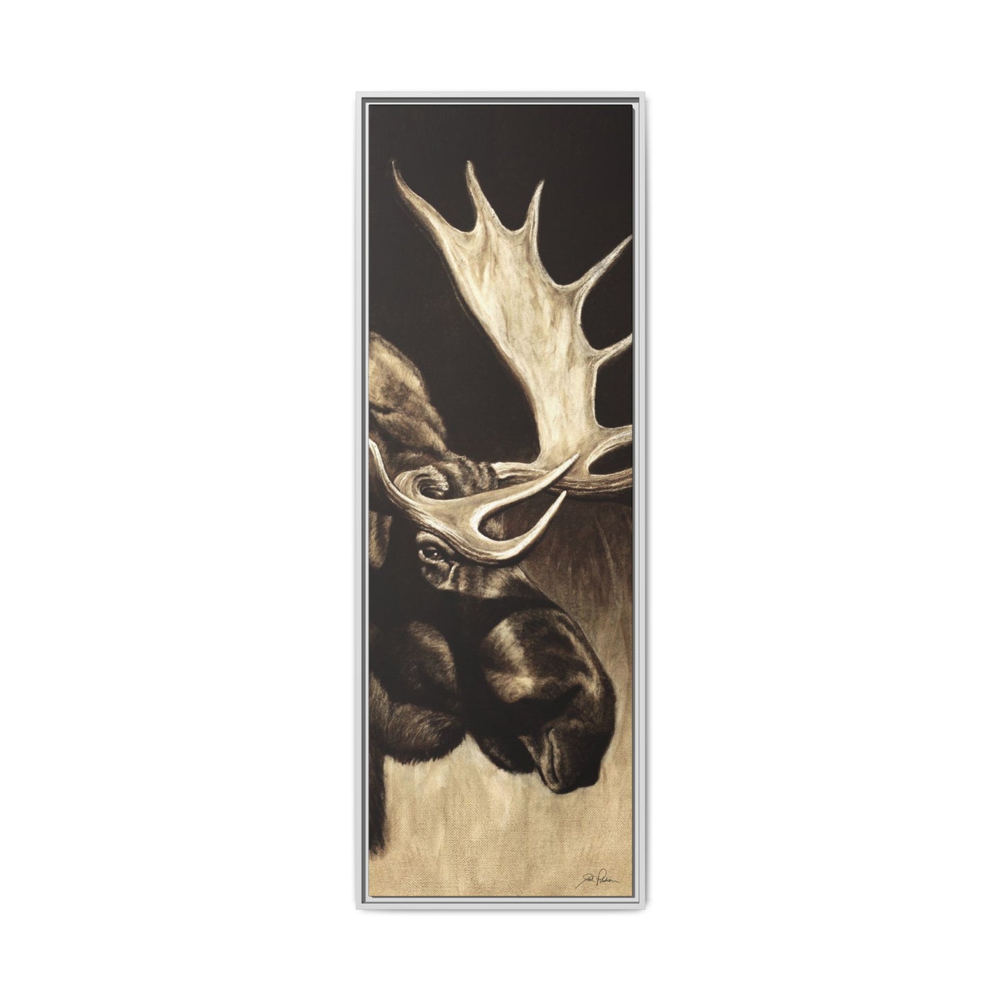 "Mighty Moose" Framed Canvas
