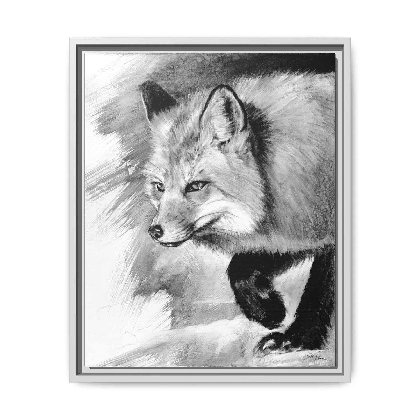 "Fox" Framed Canvas