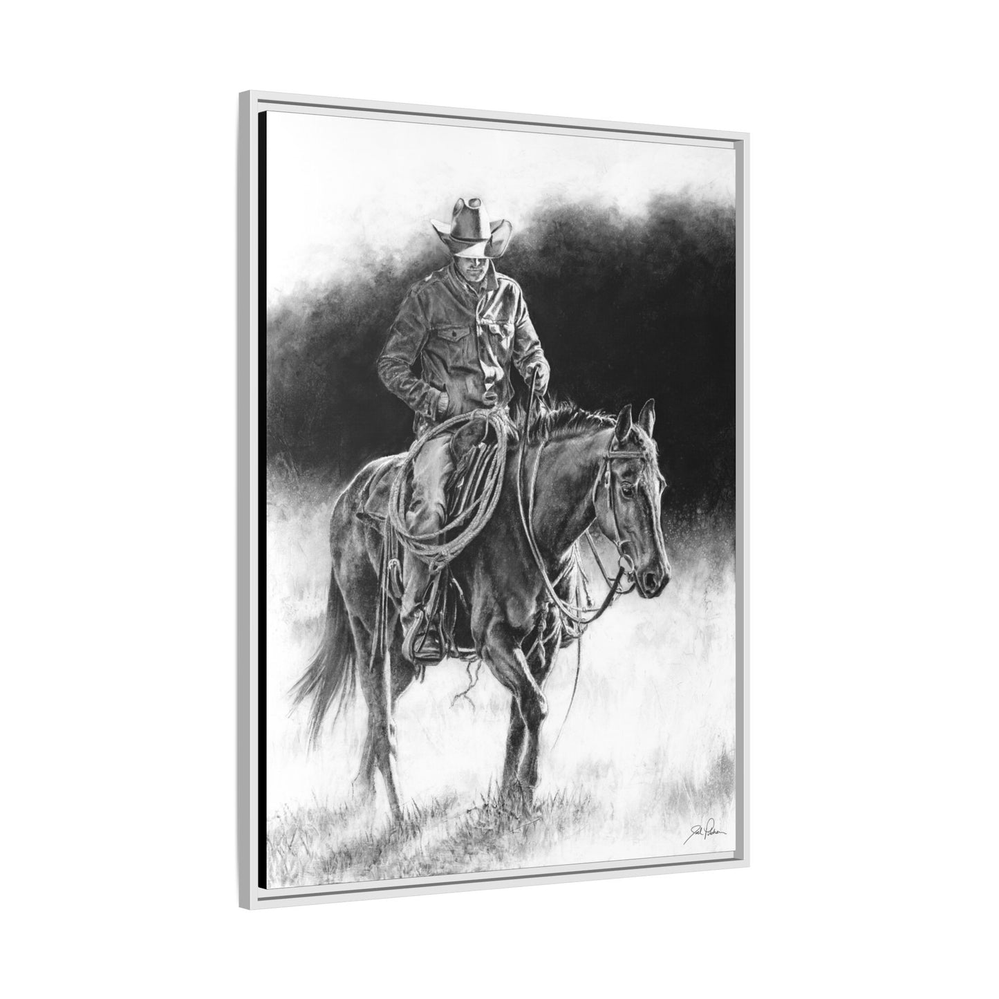 "Ridin' for the Brand" Framed Canvas