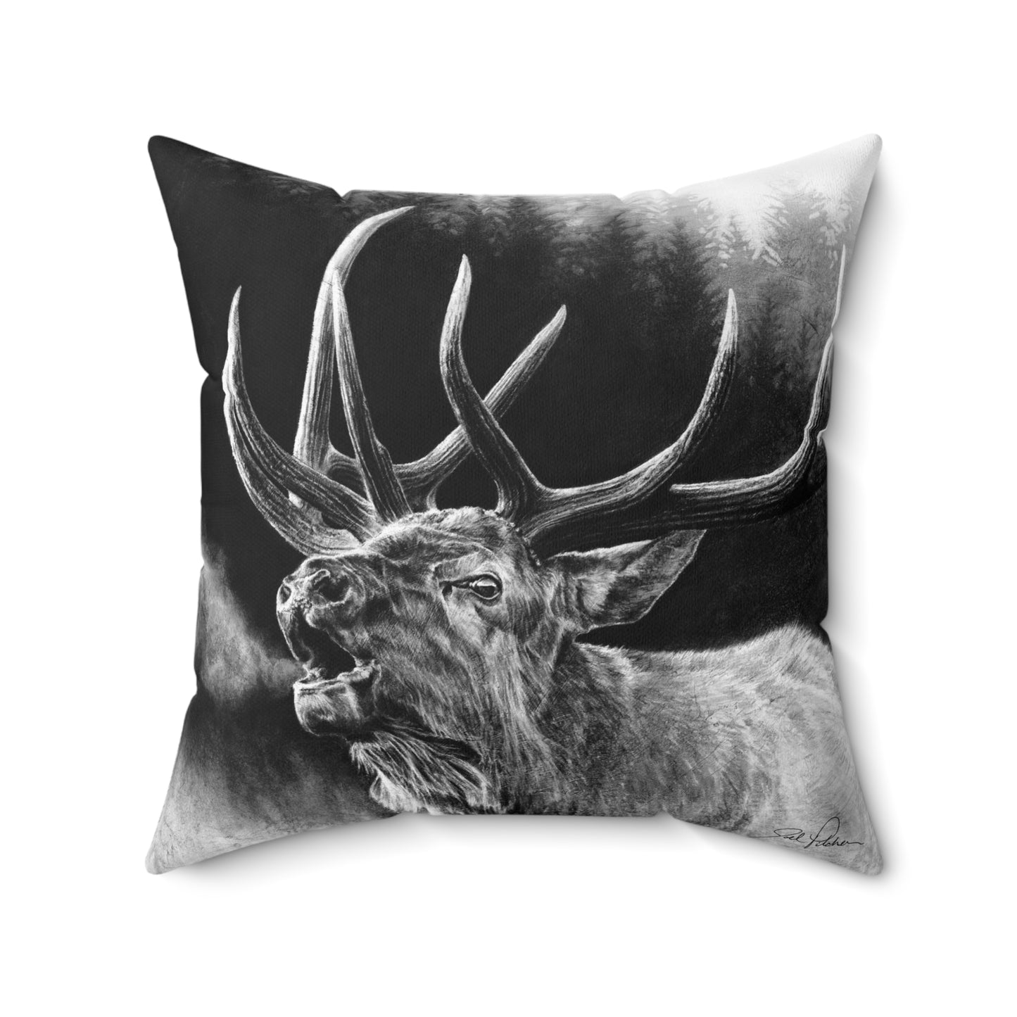 "Bugle Boy" Square Pillow.