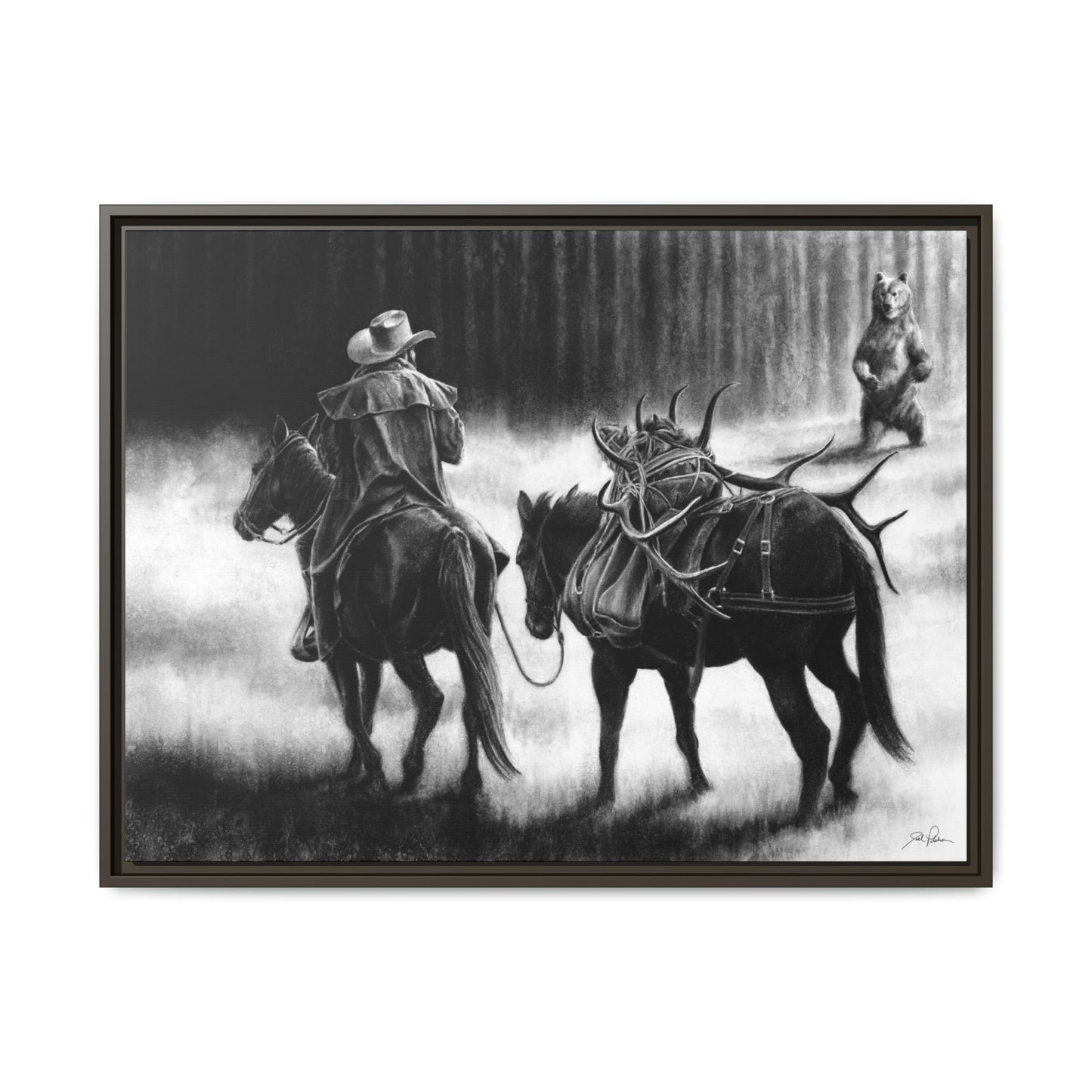 "Just Passin' Through" Framed Canvas