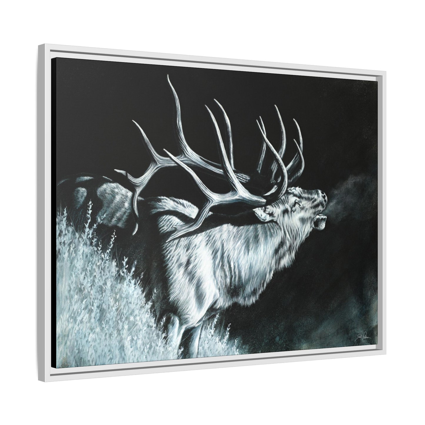 "Moonlit Melody" Framed Canvas